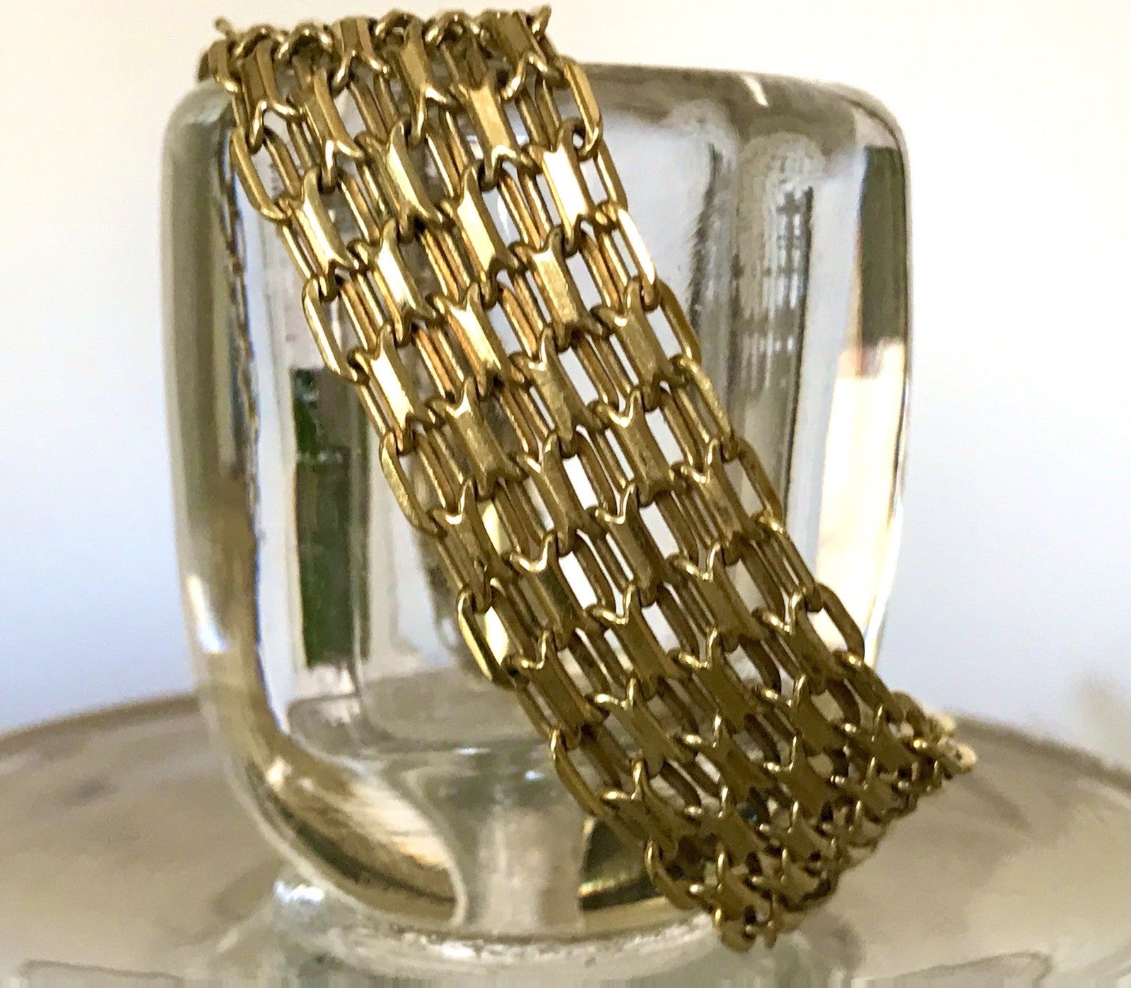 Vintage Teppicharmband Armband vergoldet Amerik. Doublè
