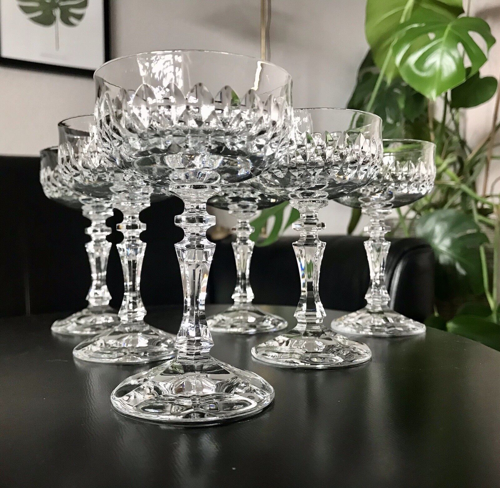 Vintage 6 EDEL Likörschalen Likörgläser Glas Kristallglas