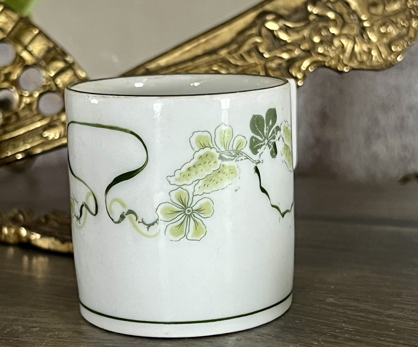 Antik Jugendstil Porzellan 1 (von 2)  Mokka Tasse Bloch Dr. Widera&Co fein