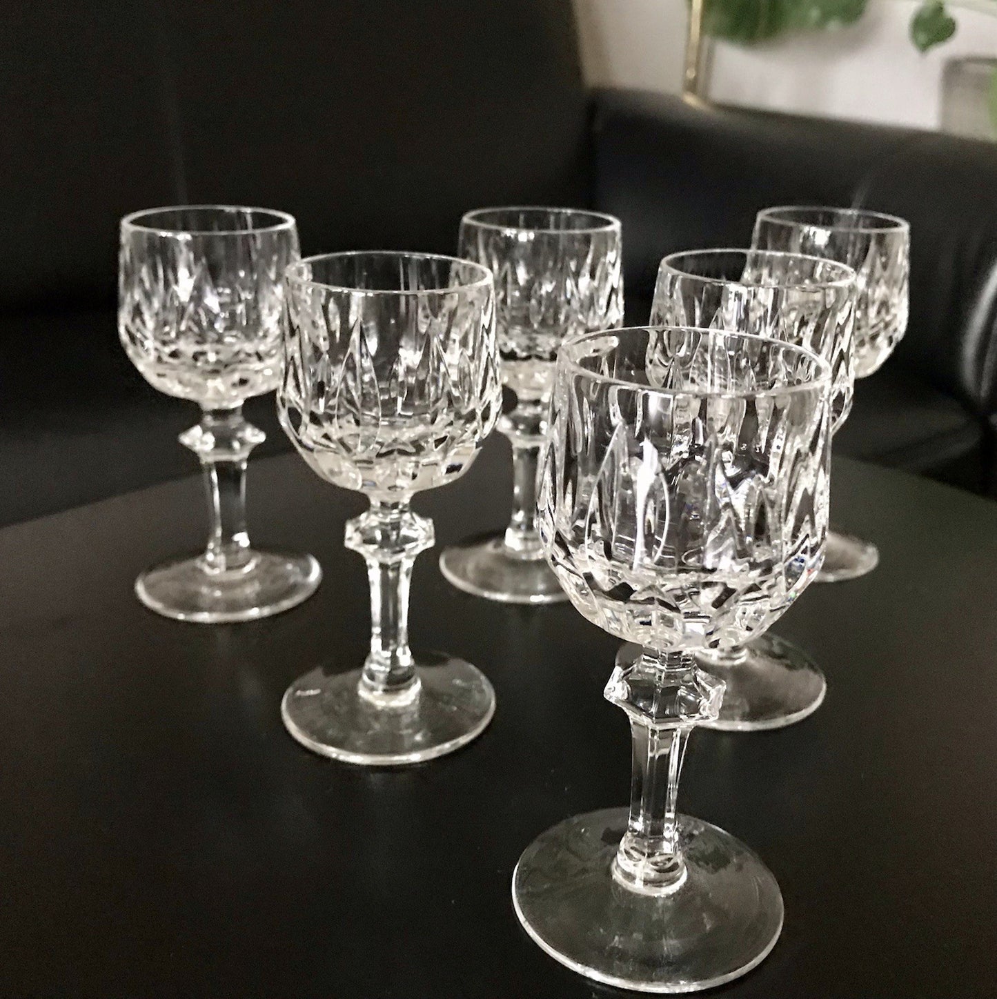 Vintage 6 edel Schnapsgläser Likör Gläser Kristallglas geschliffen Nachtmann