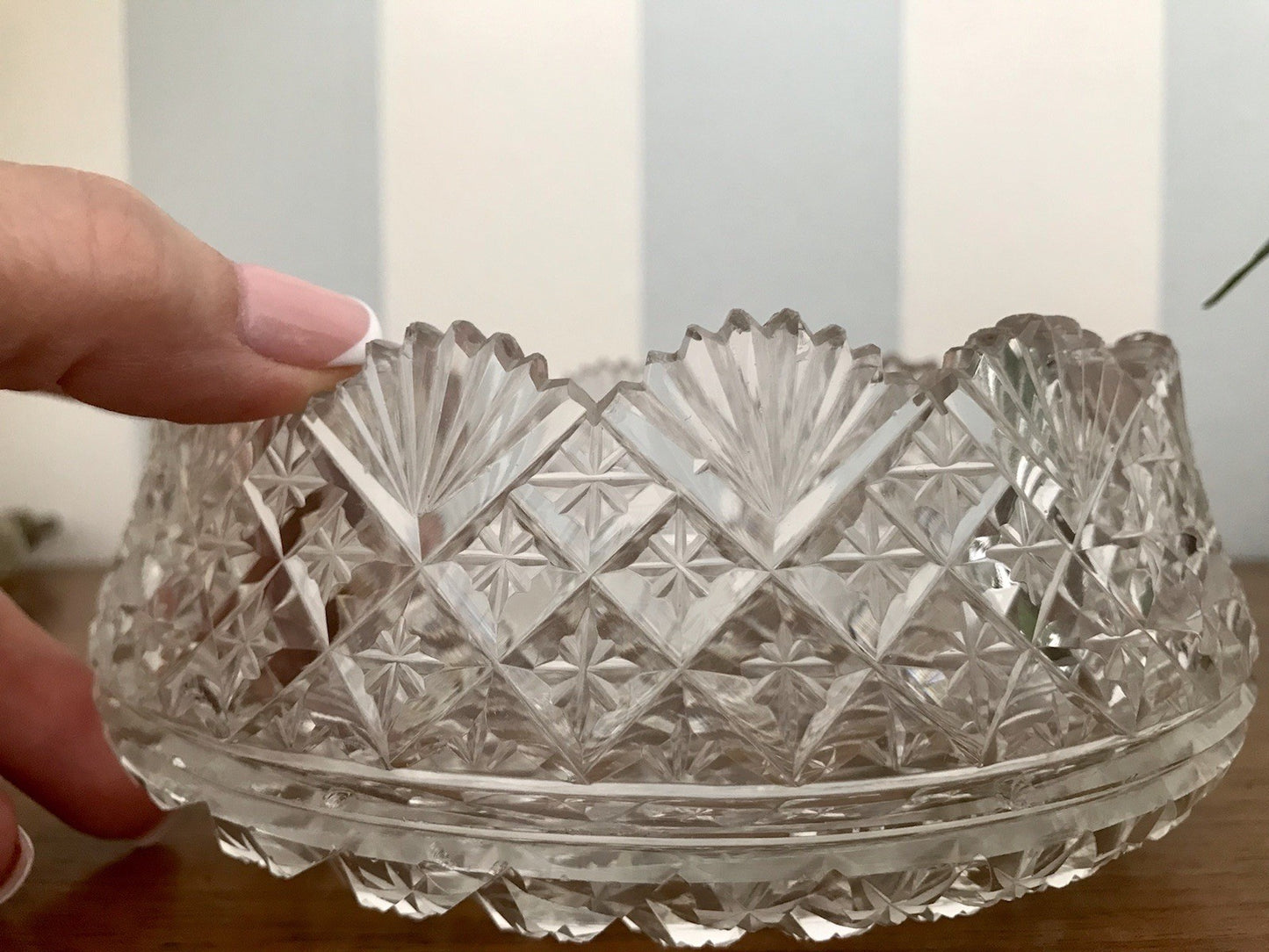 Antik Bleikristall Schale Glasschale Anbietschale Kristallglas Glas wundervoll!