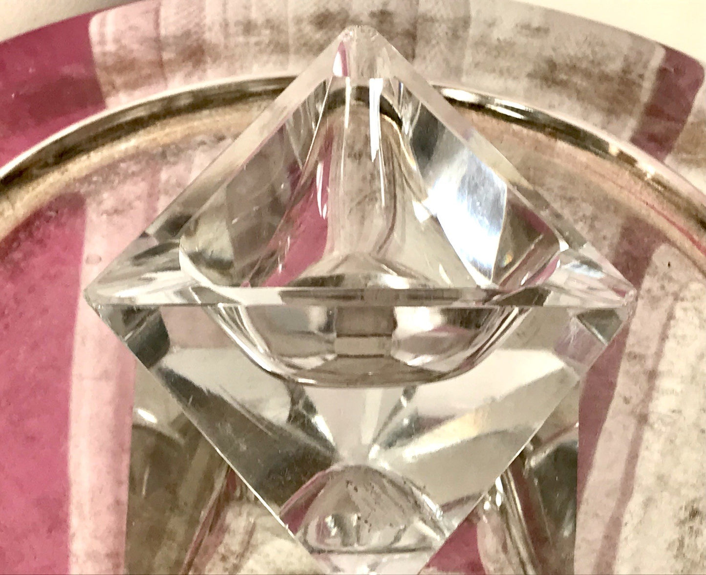 Art Déco Aschenbecher Designer  Ascher farblos Kristallglas EDEL Franz Burkert?