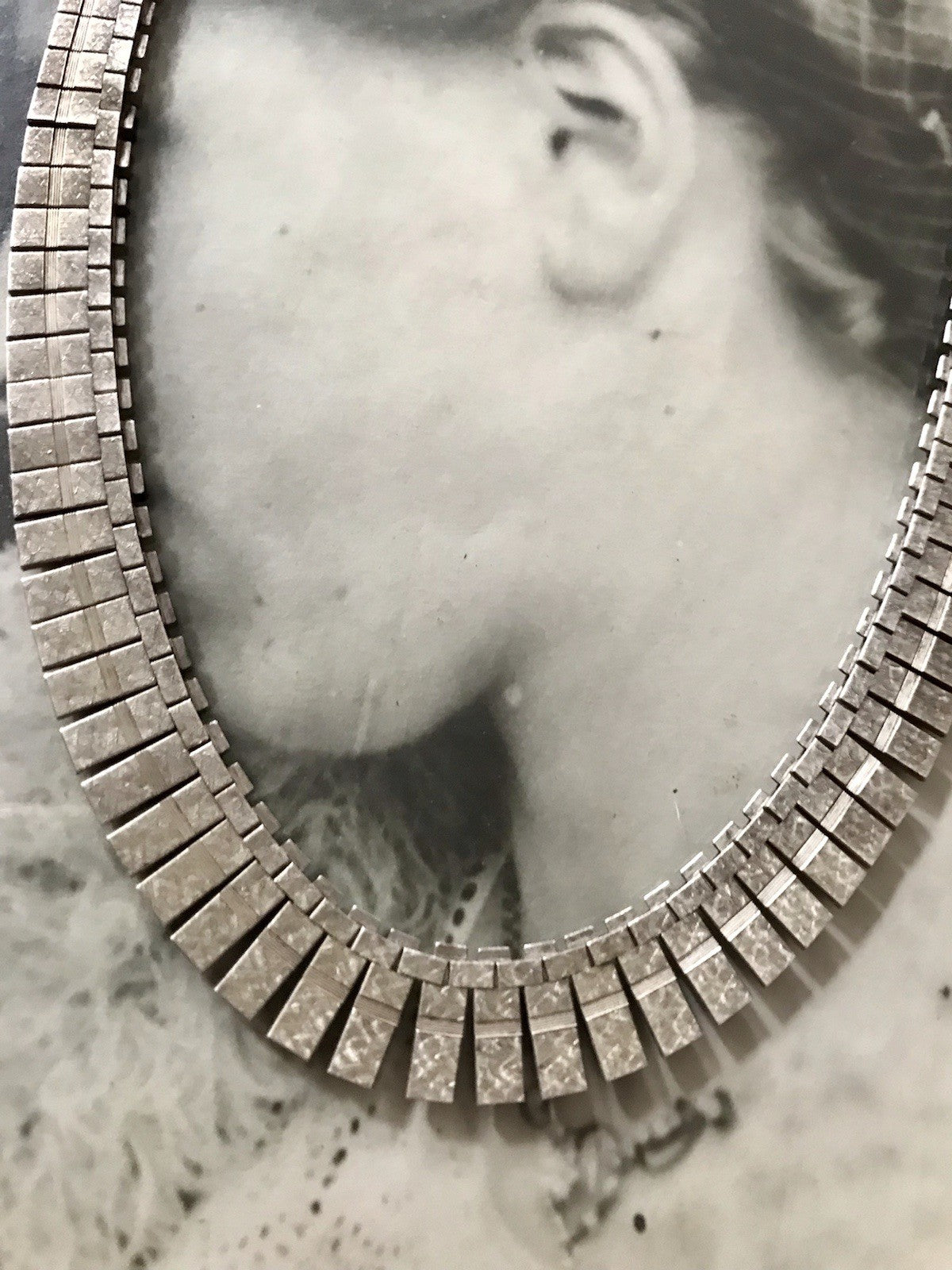 Alt Vintage Edel 925 Silber Collier Halskette Design