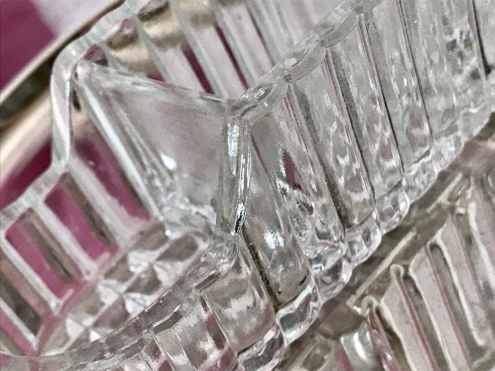 Antik Art Déco Pressglas Salz & Pfeffer Menage Saliere Gewürzständer Glas