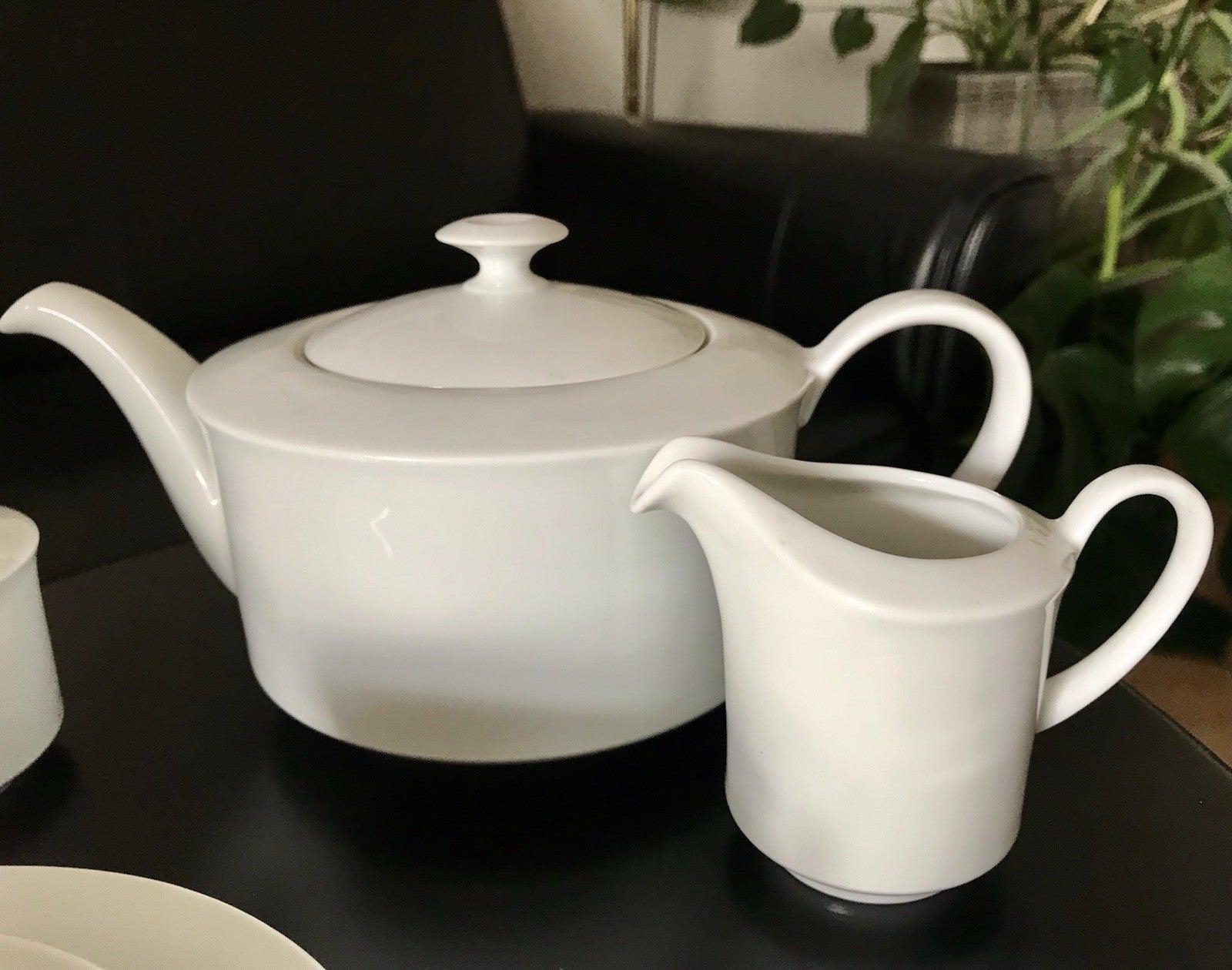 Ak Kaiser Porzellan Kaffeeservice 6 Personen modernes schlichtes Design weiß