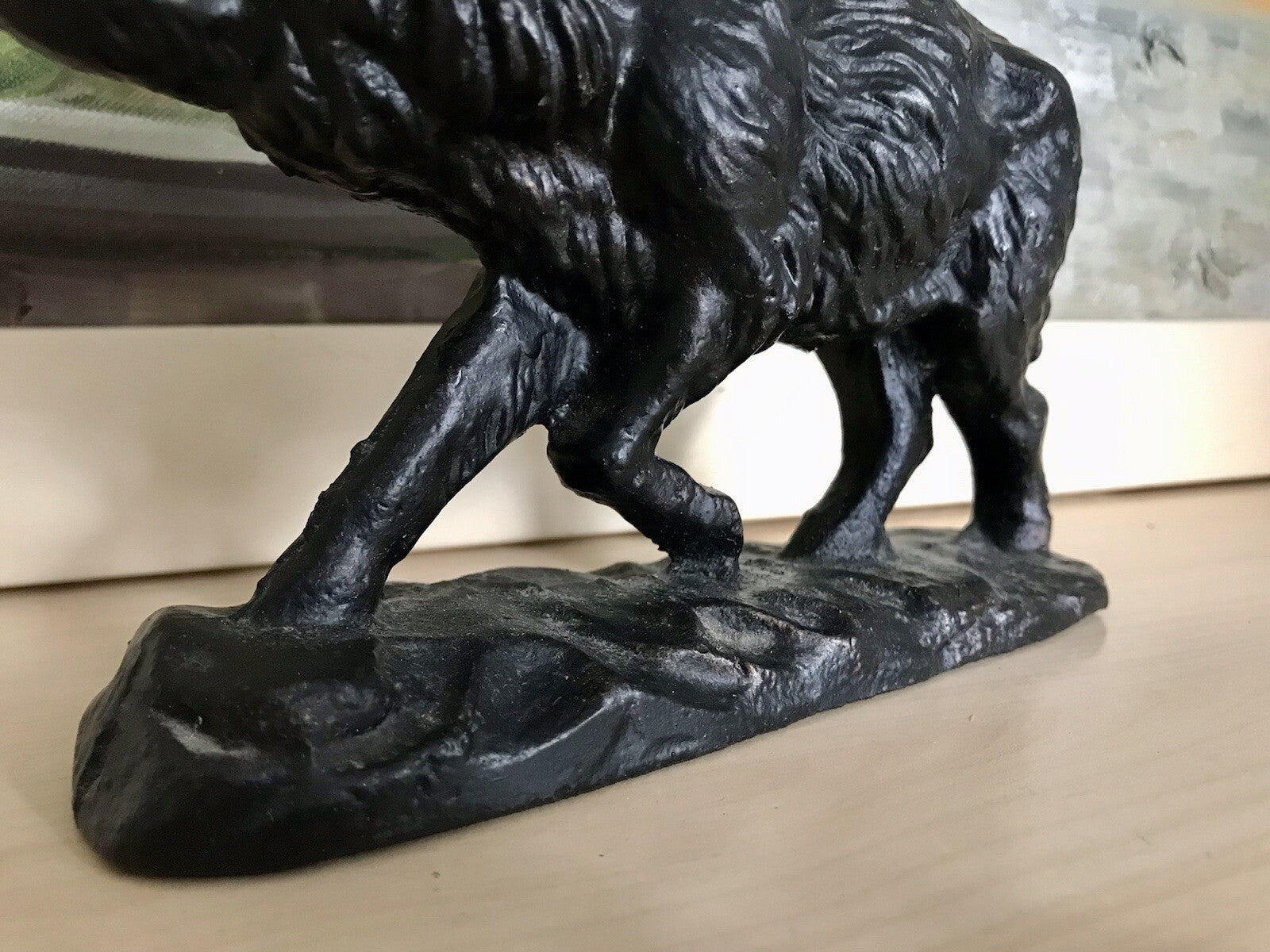 Alt antik? Eisenguss Skulptur Figur Schwein Wildschwein Gusseisen