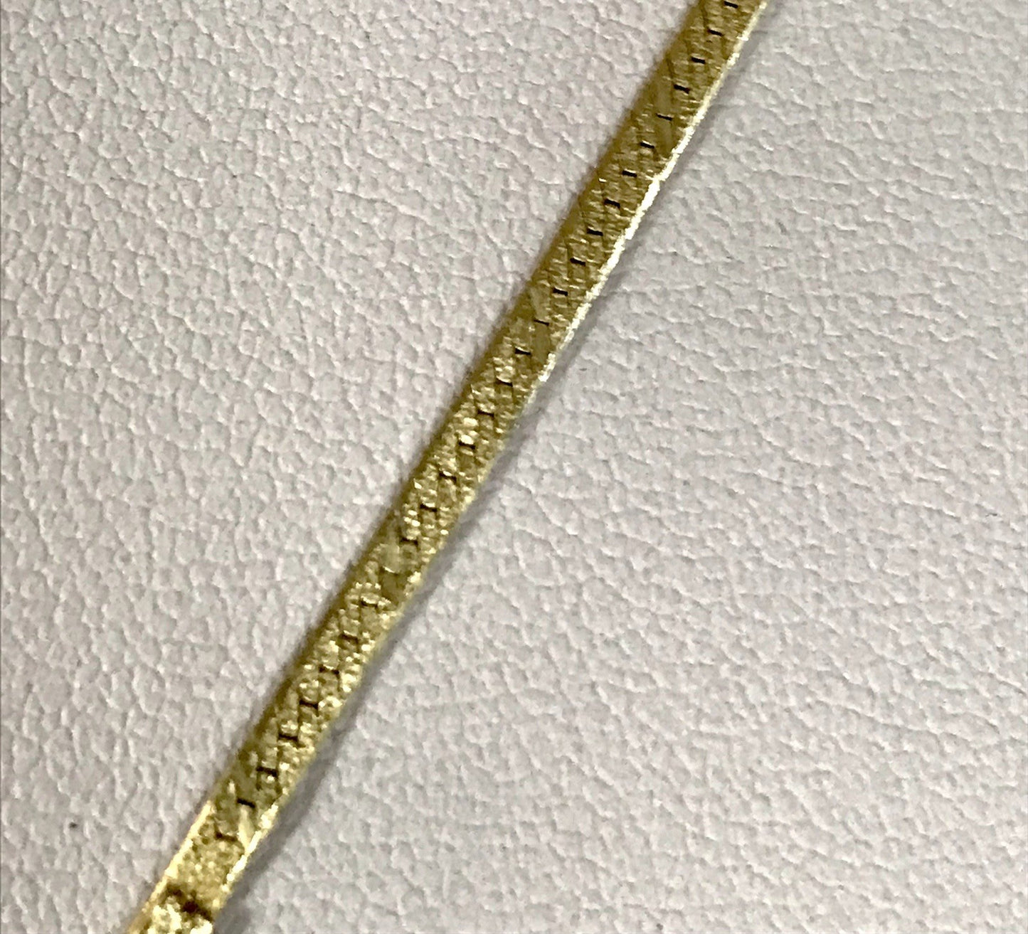 Alt Edel Vintage 925 Silber vergoldet Collier Halskette V-Form Schlangenmuster