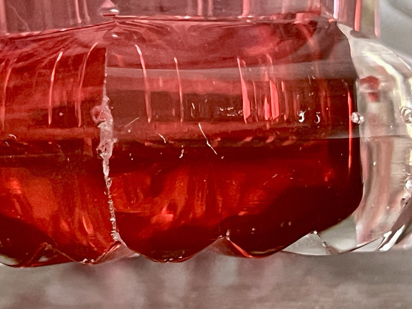 Antik Fußbecher Rubinrot Becher Weinglas Ranftbecher Glas goldrubin