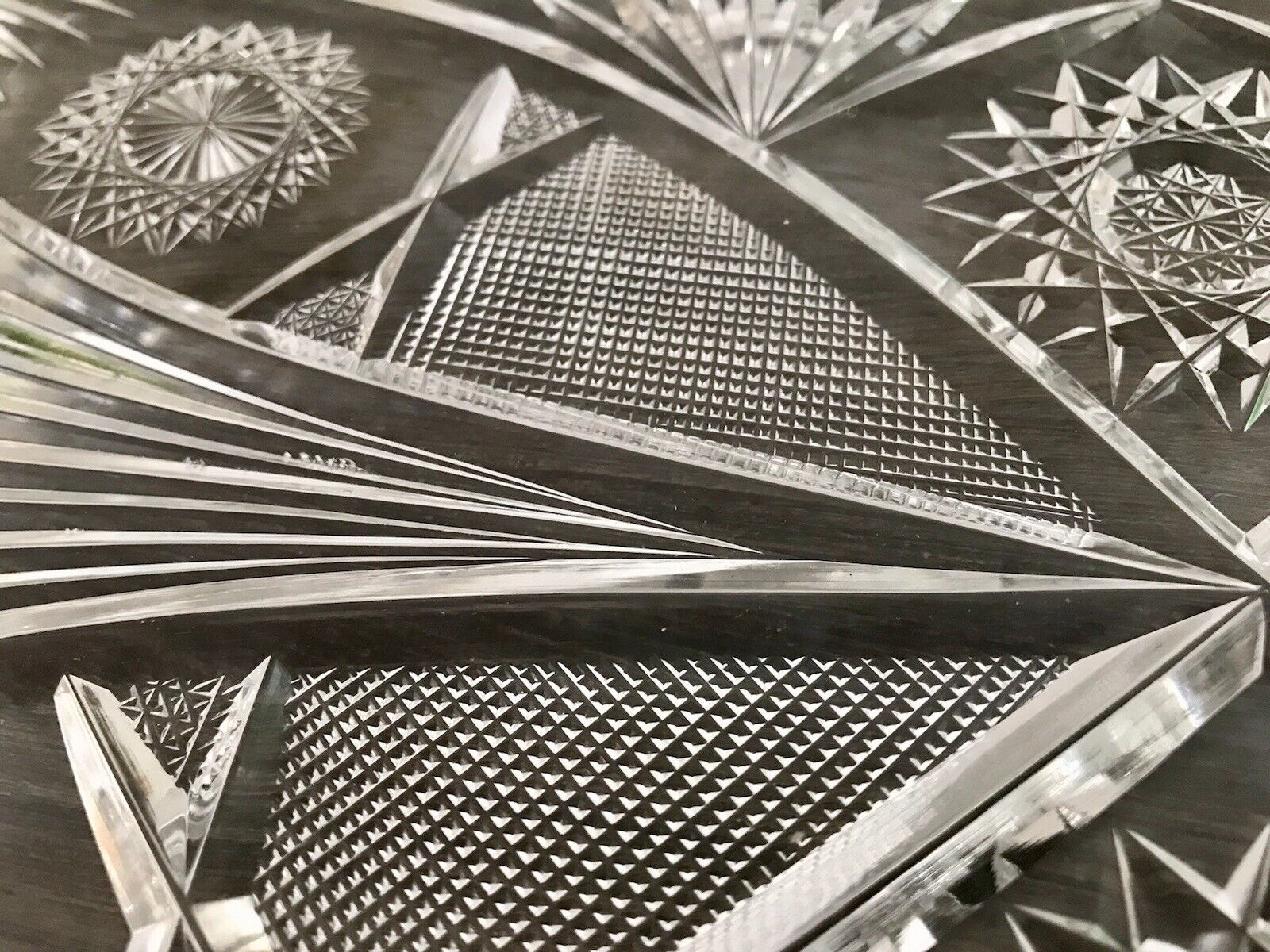 Antik Bleikristall Schale Glasschale Kristallglas Glas Schliff EDEL Groß