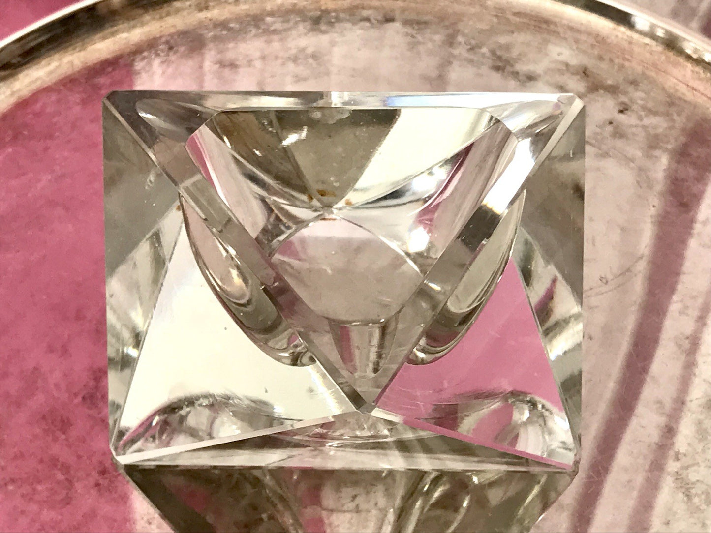 Art Déco Aschenbecher Designer  Ascher farblos Kristallglas EDEL Franz Burkert?