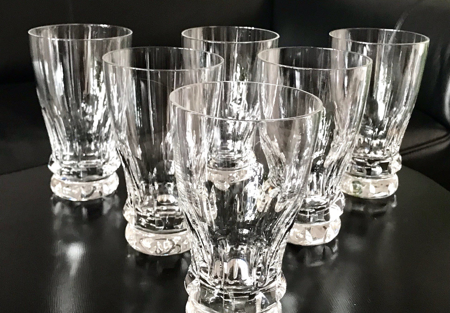 Vintage 6 EDEL  Wassergläser Trinkbecher Glas Kristallglas