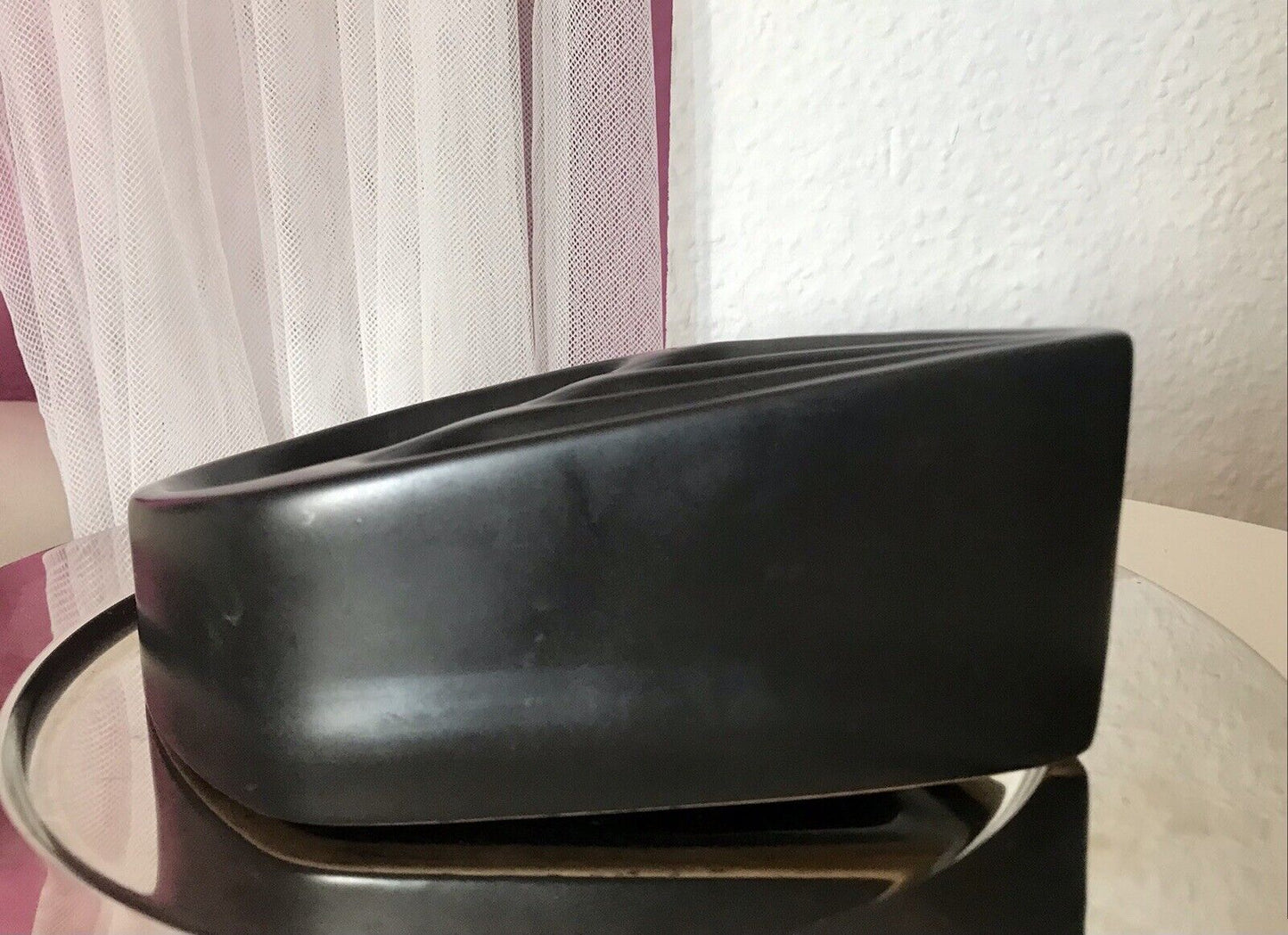 Vintage England groß Pfeifen-Aschenbecher Ascher Keramik schwarz 60er 70er