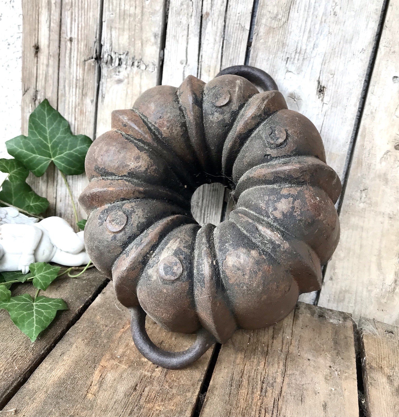 Antik Eisenguss Guglhupf Form Kuchen Backform Gusseisen