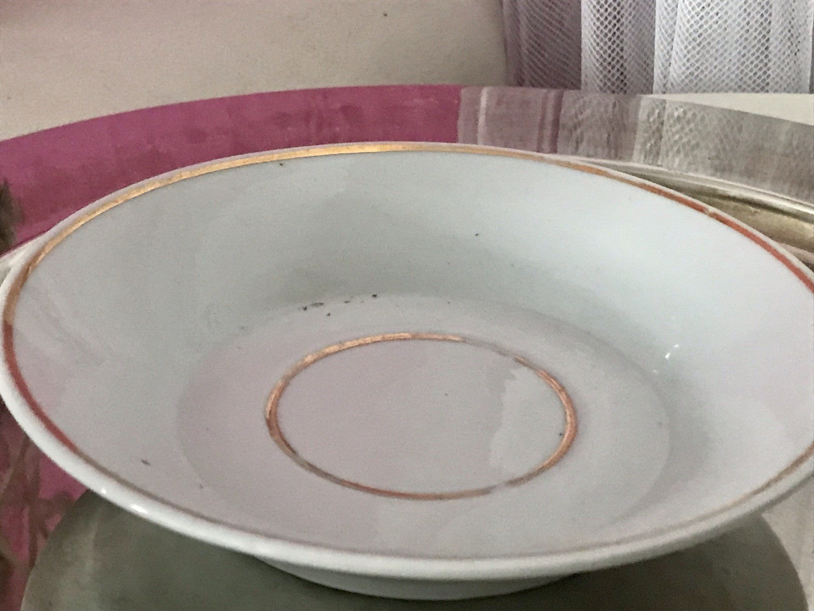 Antik Porzellan Andenken Becher Gedeck Sammeltasse Tasse Schriftzug KPM