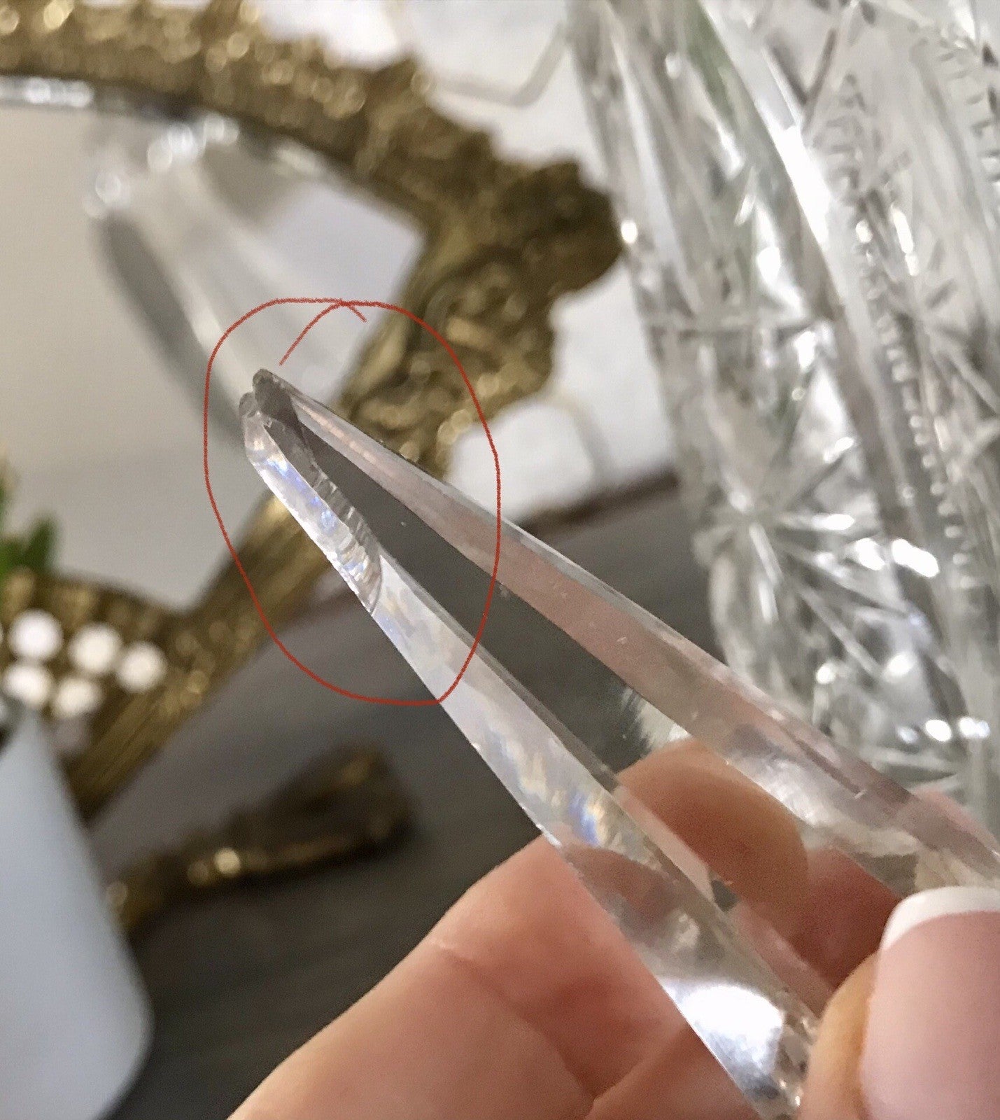 Antik Saint Louis? Glaskaraffe Karaffe Kristallglas wundervoll Bleikristall Edel