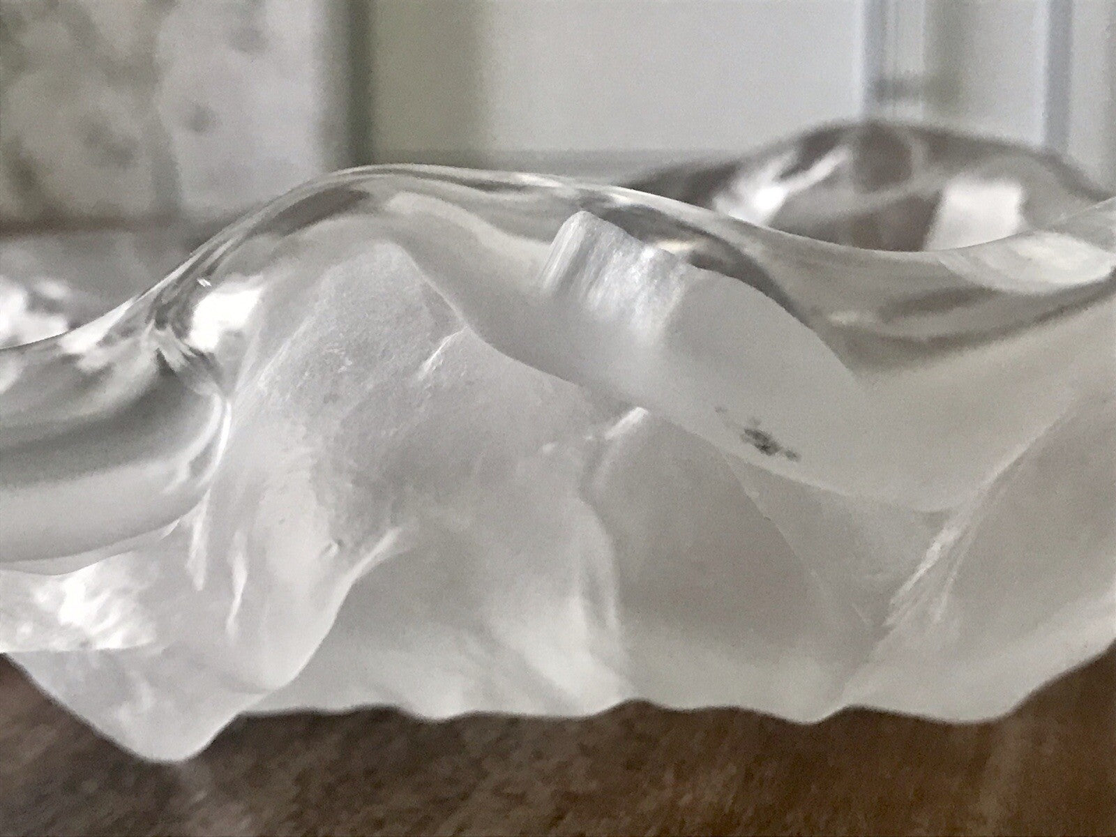 Edel 70‘s Vintage Designer Glas Schale Kristallglas Jolanda Prinsen Walther Glas