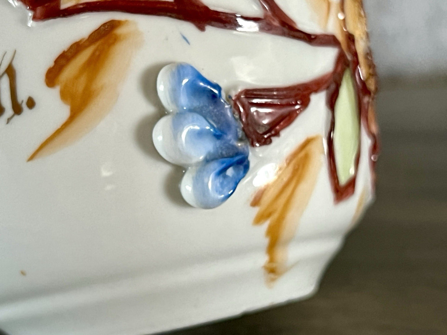Antik Rosenhäferl Porzellan Andenken Tasse Zum Andenken Stucktasse Barttasse