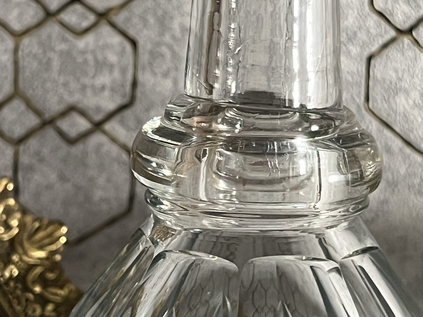 Antik Biedermeier ? groß Karaffe Weinkaraffe Dekanter Glas viktorianisch