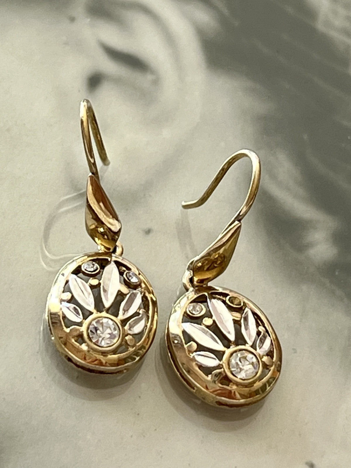 Ohrringe Ohrstecker DAMEN 925 Silber vergoldet gold Vintage Stil Edelsteine