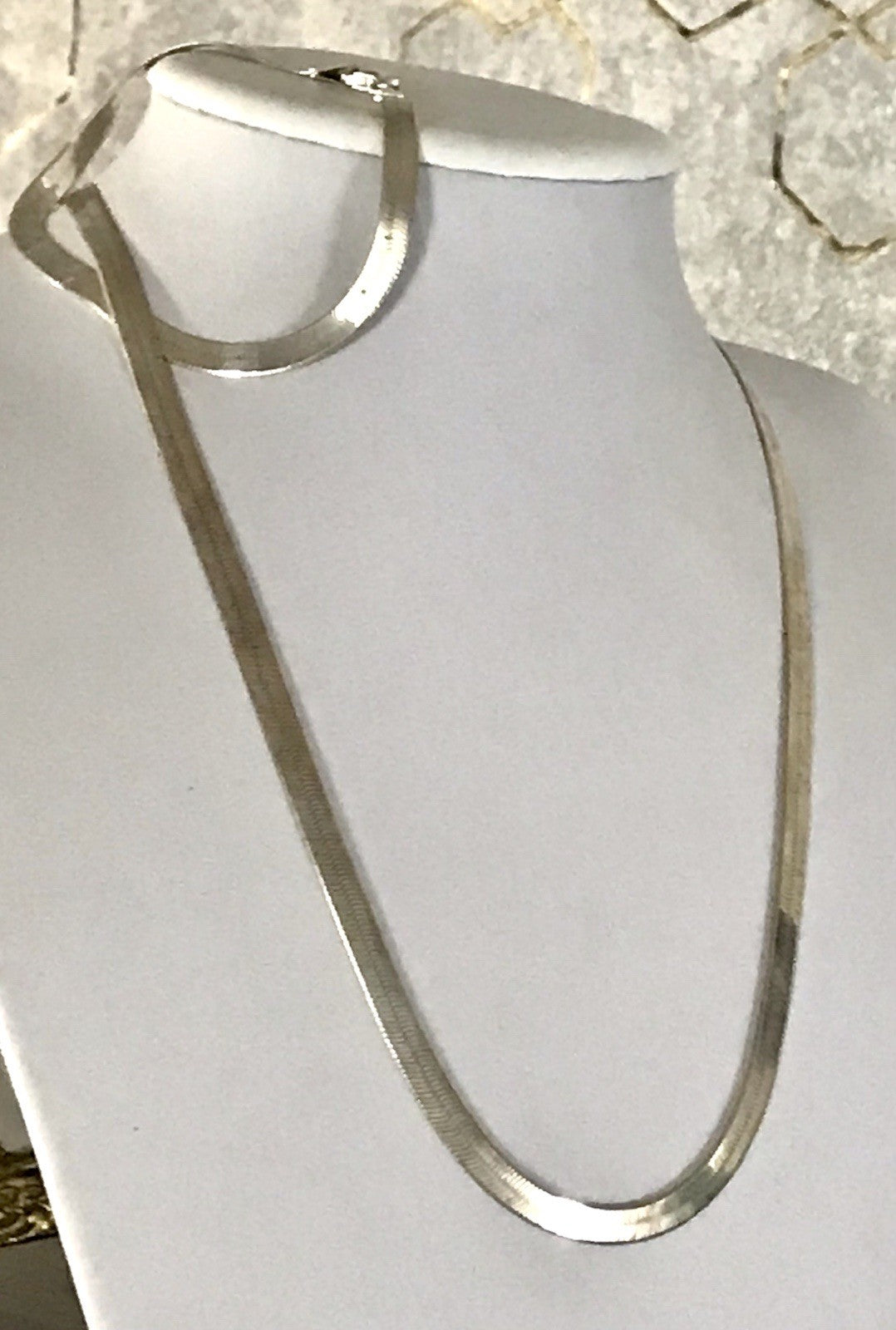 Vintage Modern 925 Silber Schmuck Set Collier Halskette & Armband Zeitlos