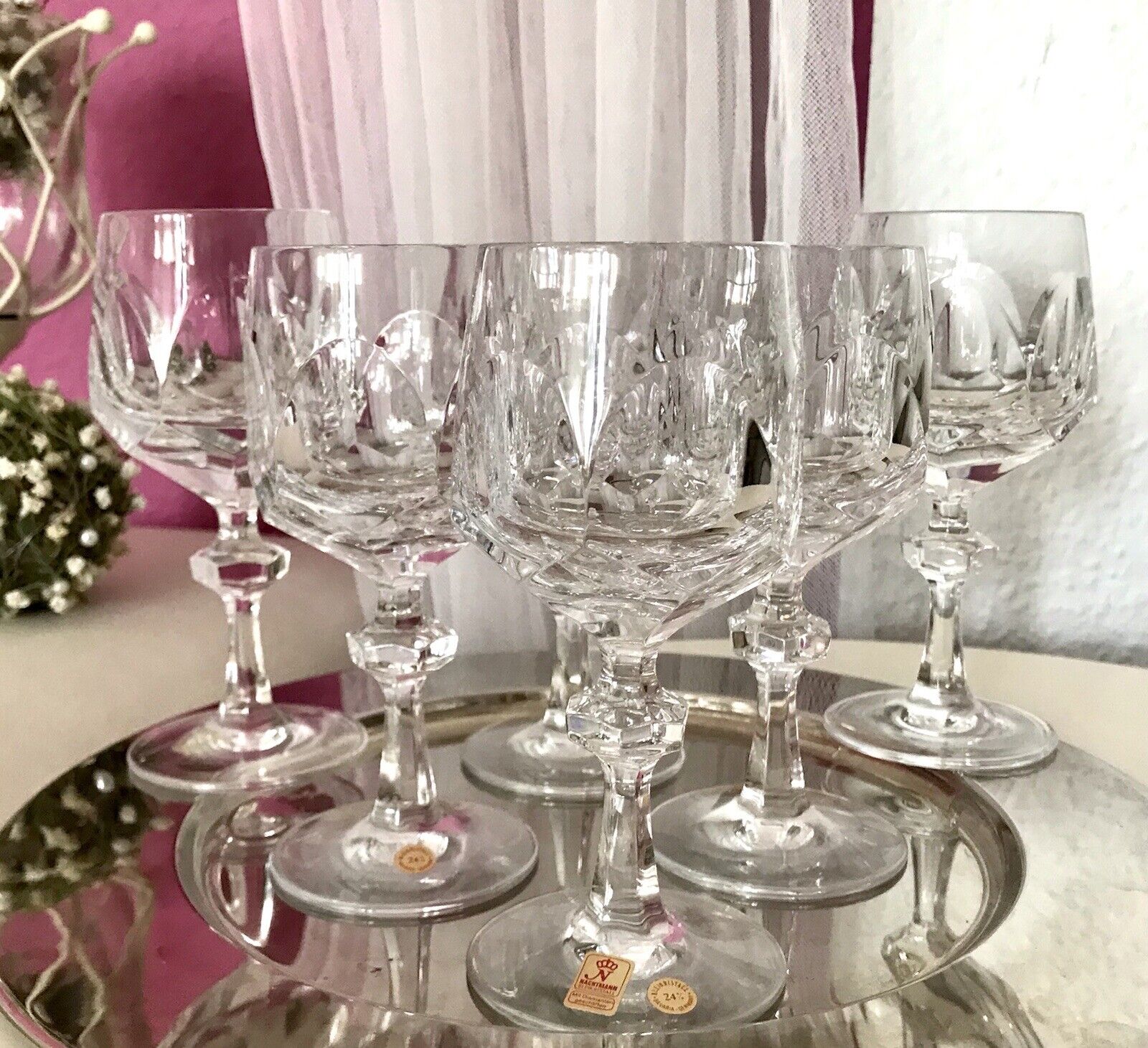 Vintage SEHR EDEL 6 Weingläser Gläser  Kristallglas Nachtmann Alexandra
