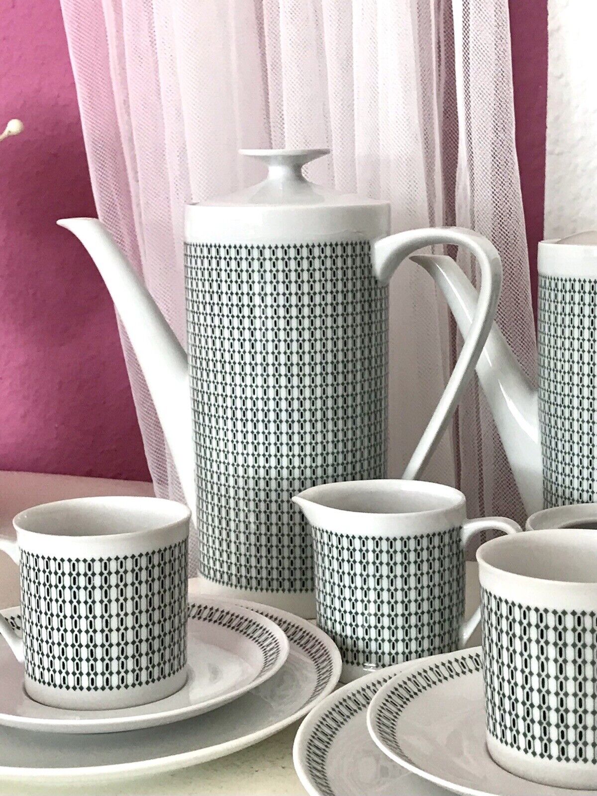 Vintage 60er Porzellan Eschenbach Kaffeeservice Tète a Tète 2 Personen