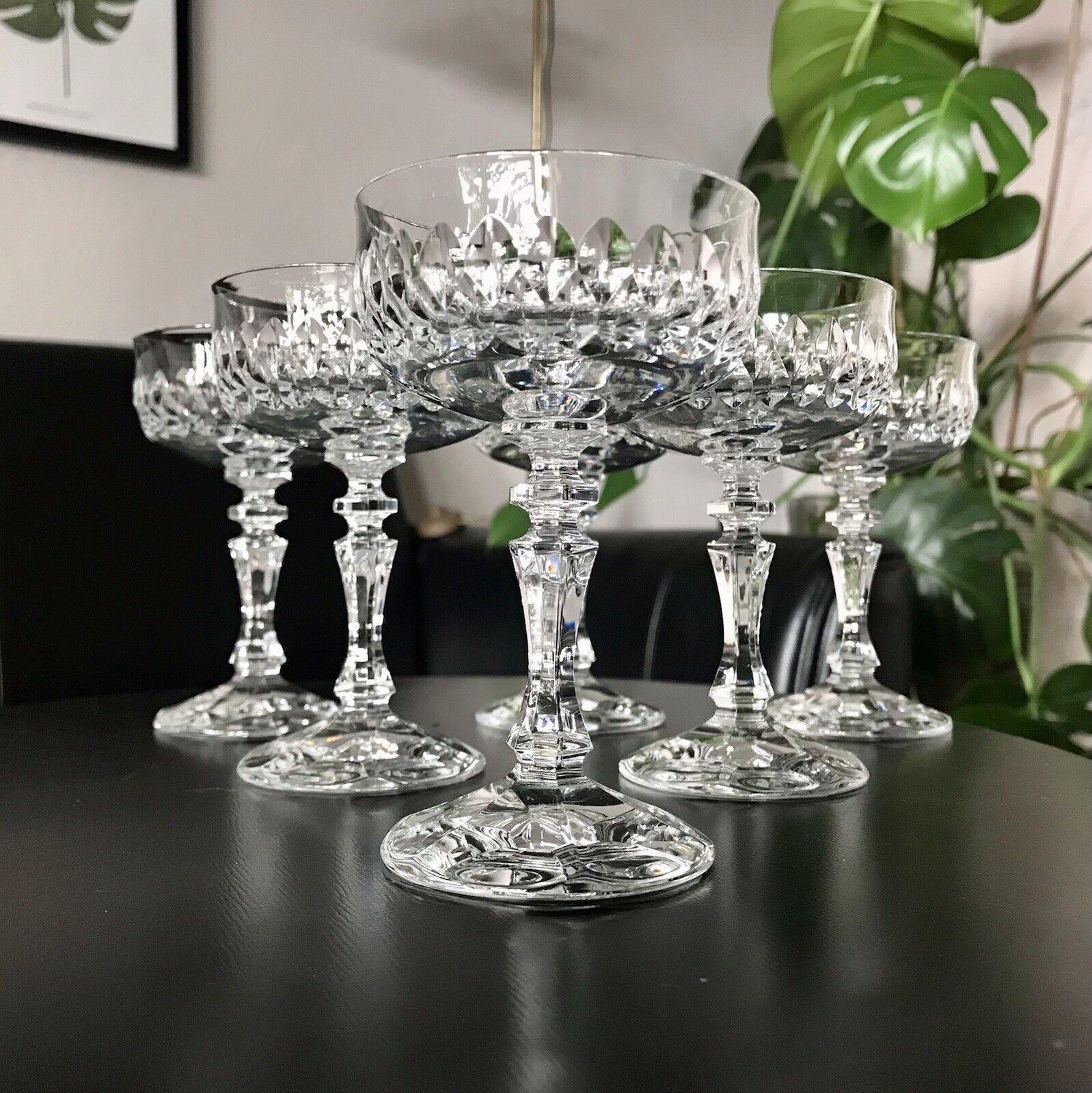 Vintage 6 EDEL Likörschalen Likörgläser Glas Kristallglas