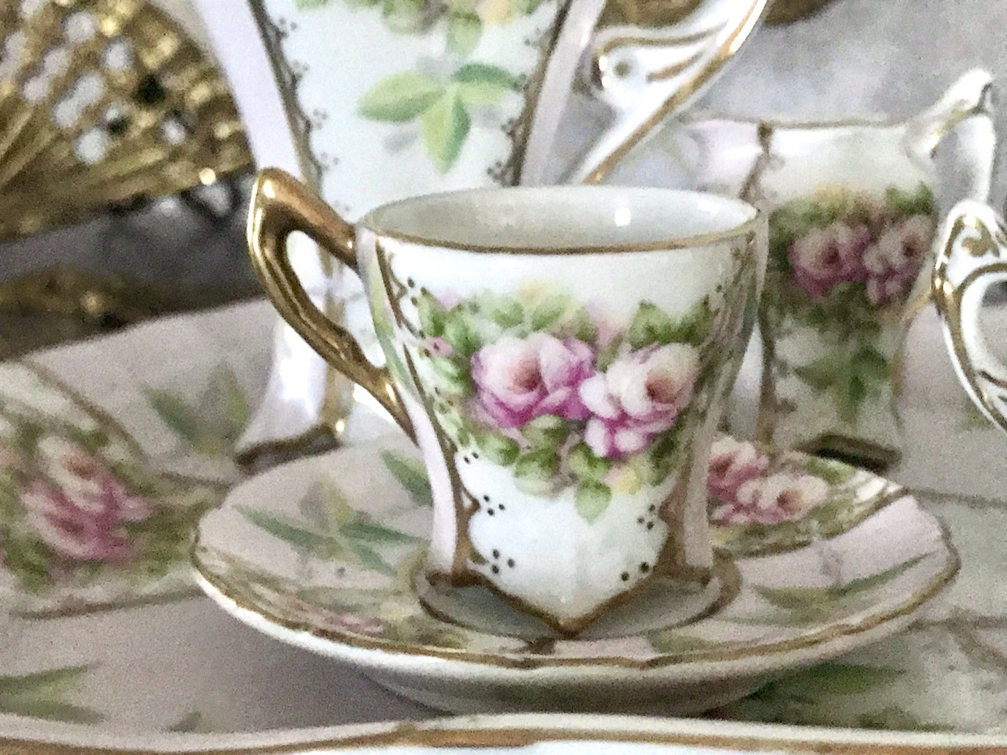 Replik Puppenservice Porzellan Kaffeeservice Geschirr Miniatur MO Othengrafen