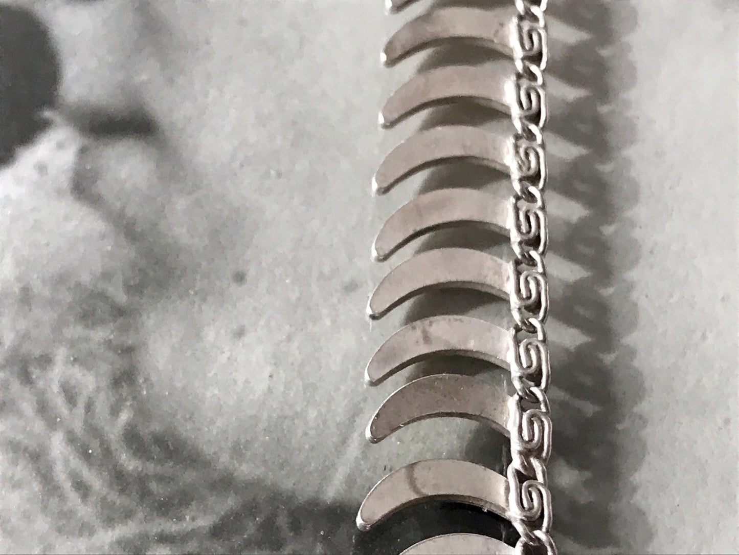 Alt Vintage Edel 835 Silber Collier Halskette Design FBM