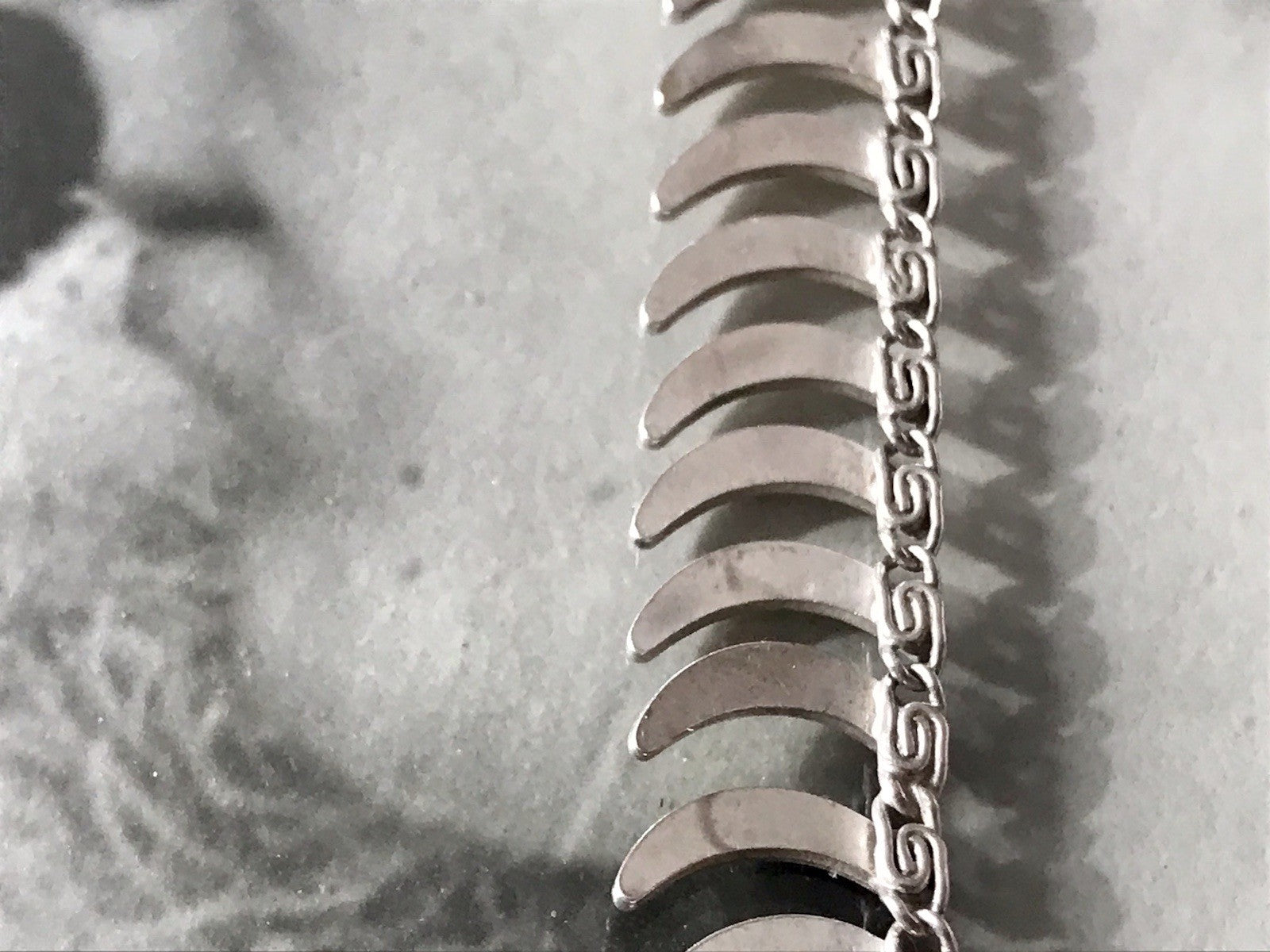 Alt Vintage Edel 835 Silber Collier Halskette Design FBM