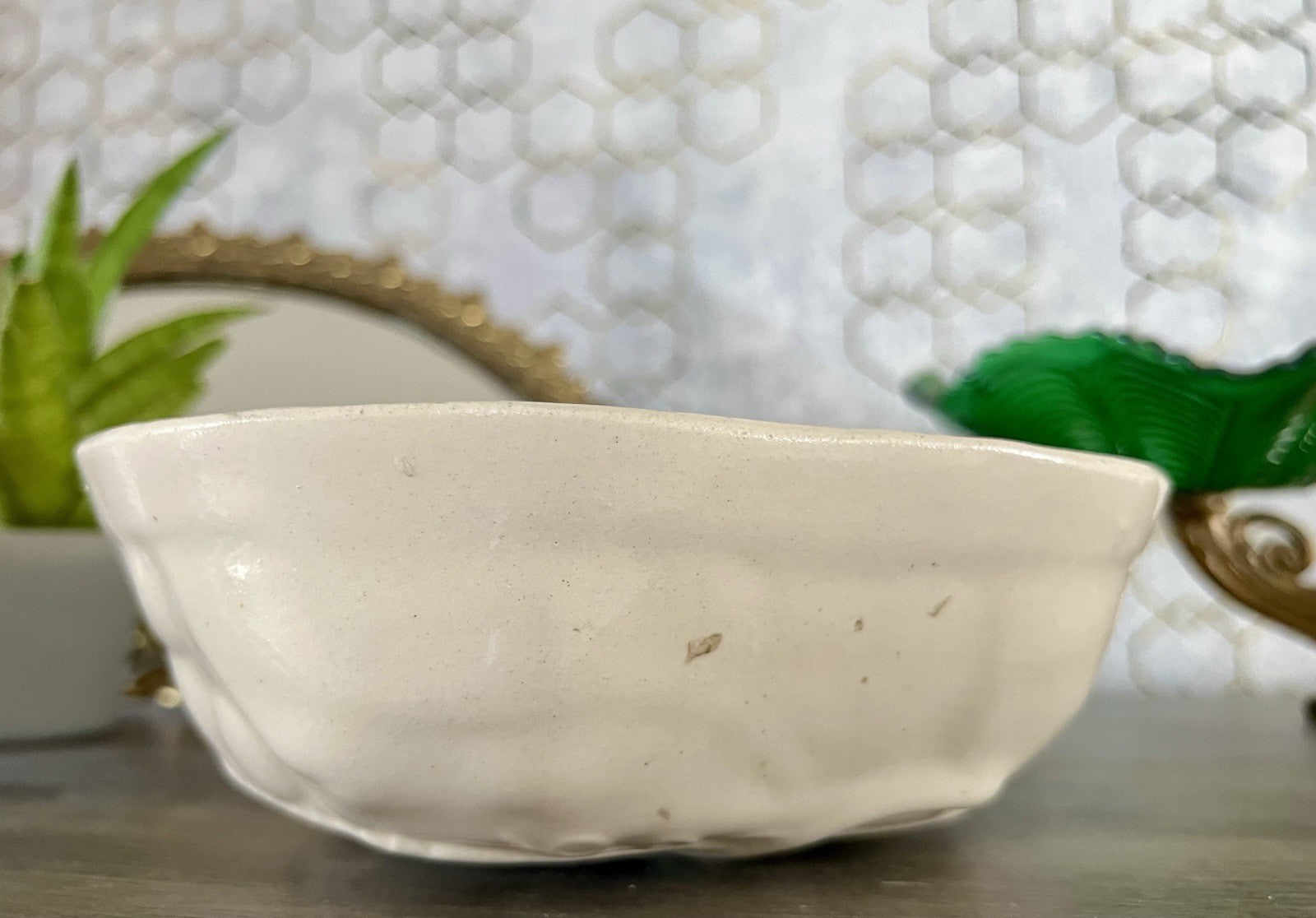 Antik Keramik Puddingform Erdbeere creme