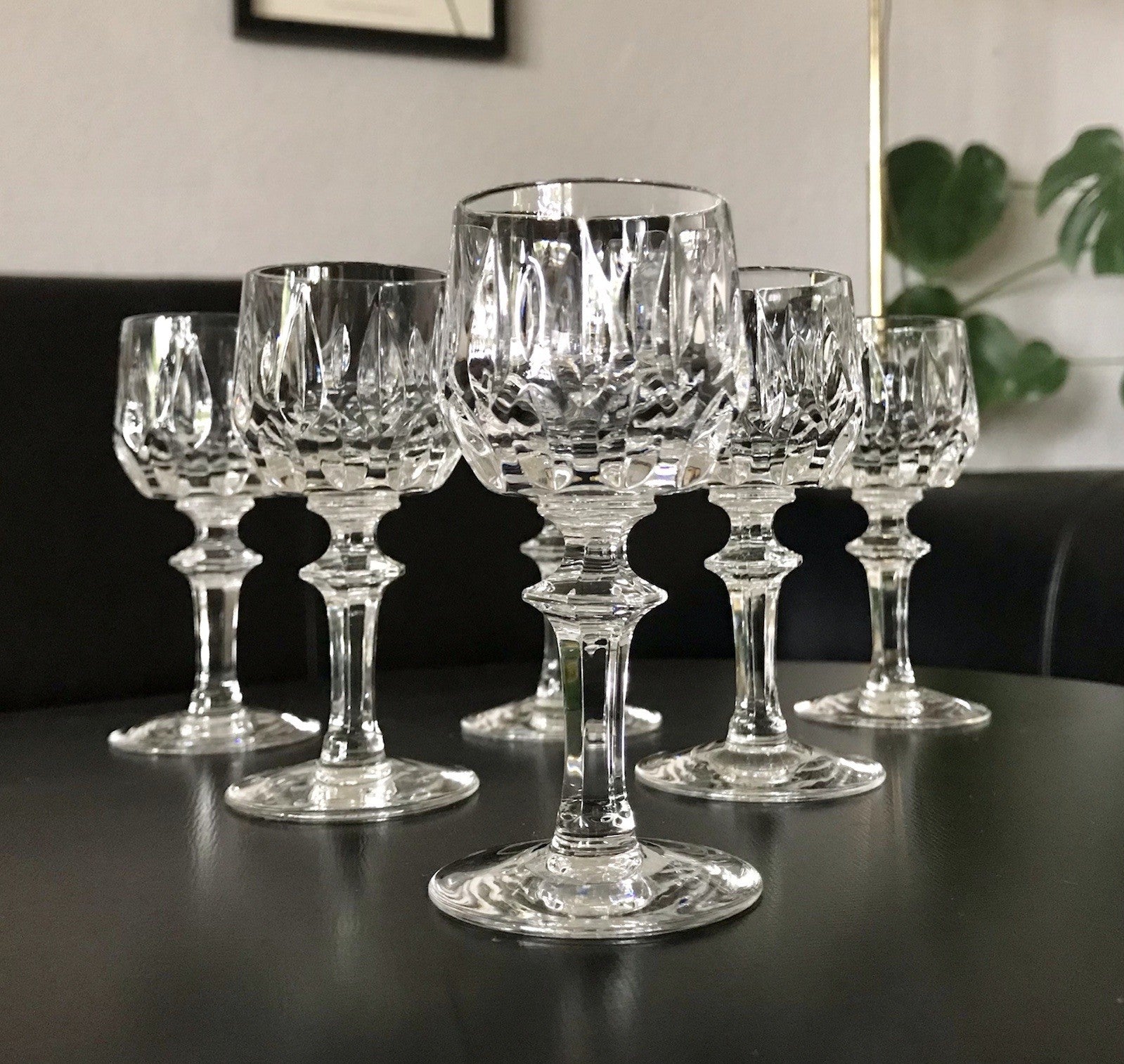 Vintage 6 edel Schnapsgläser Likör Gläser Kristallglas geschliffen Nachtmann