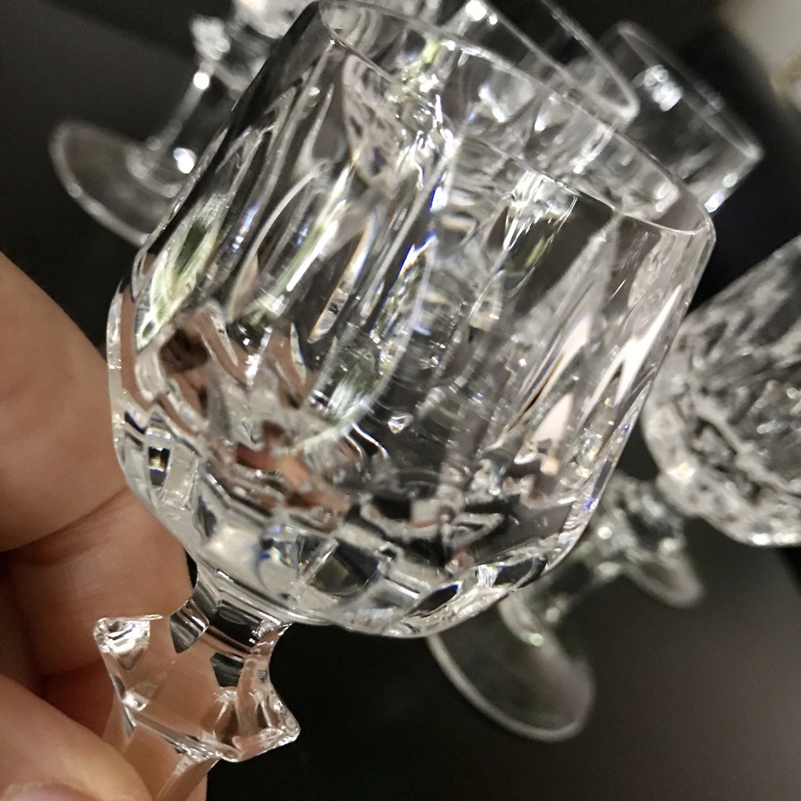 Vintage 6 edel Schnapsgläser Likör Gläser Kristallglas geschliffen Nachtmann