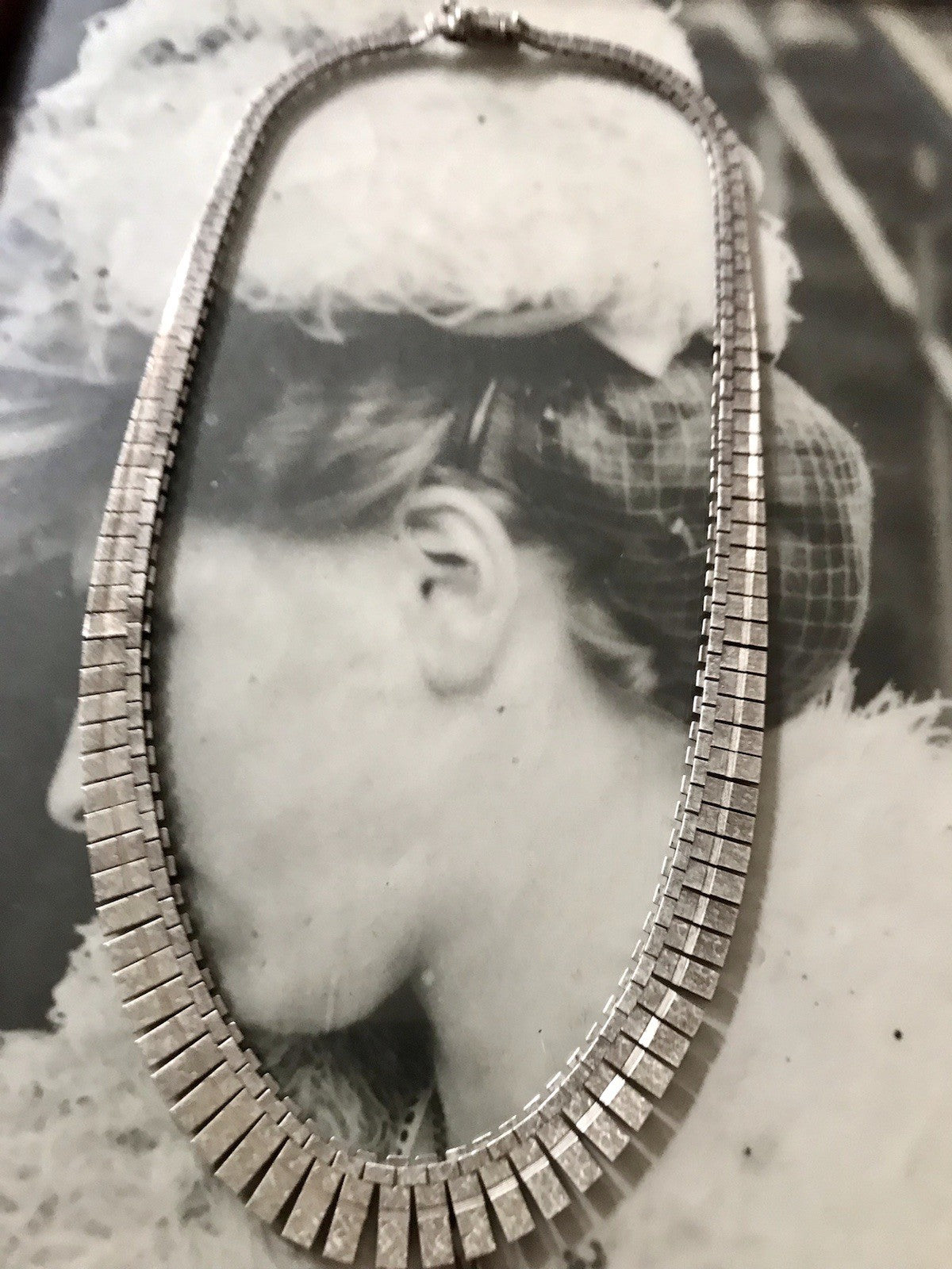 Alt Vintage Edel 925 Silber Collier Halskette Design