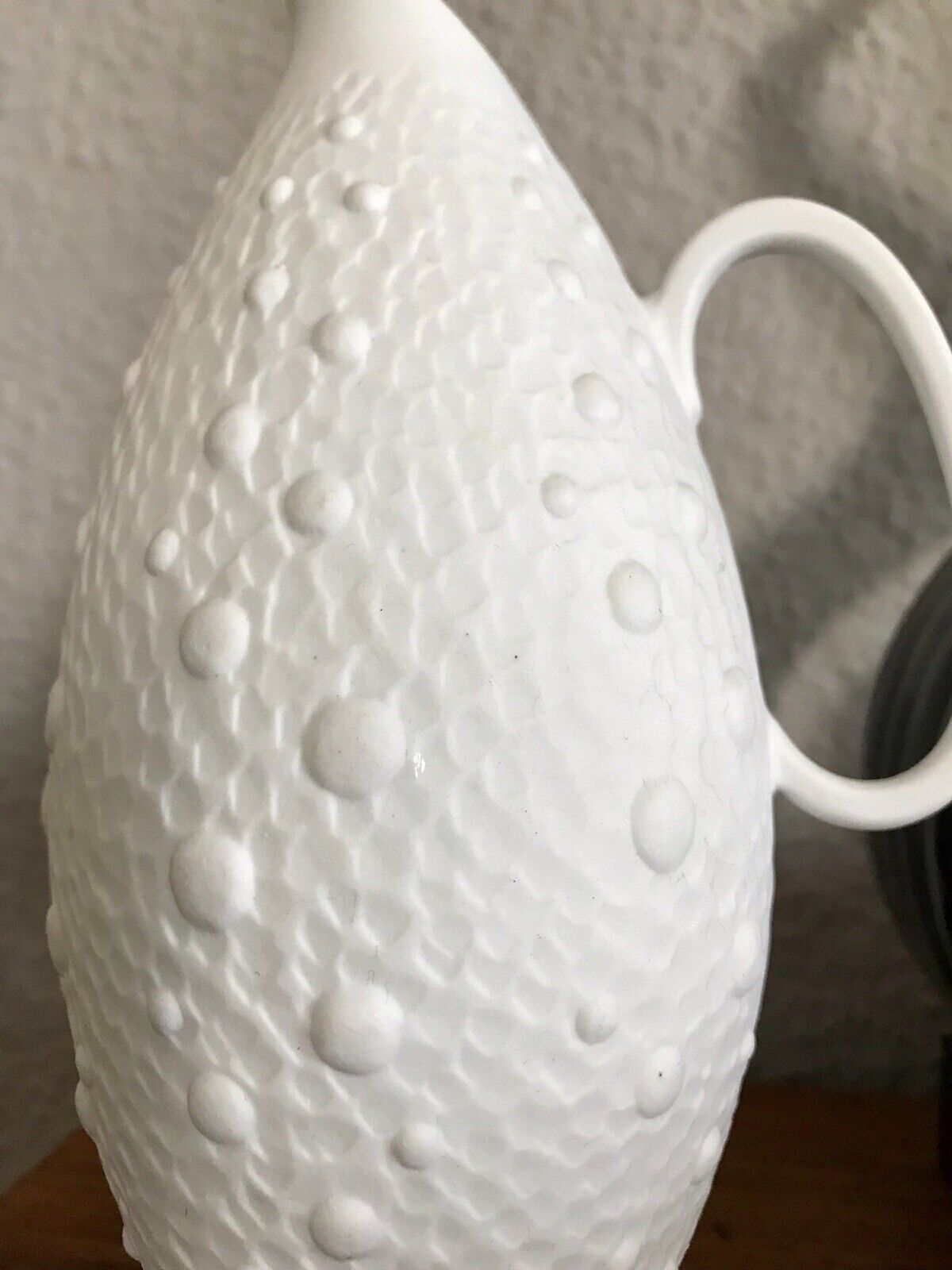 Vintage 60er Bisquit Porzellan Vase KPM OpArt Royal Porzellan Bavaria