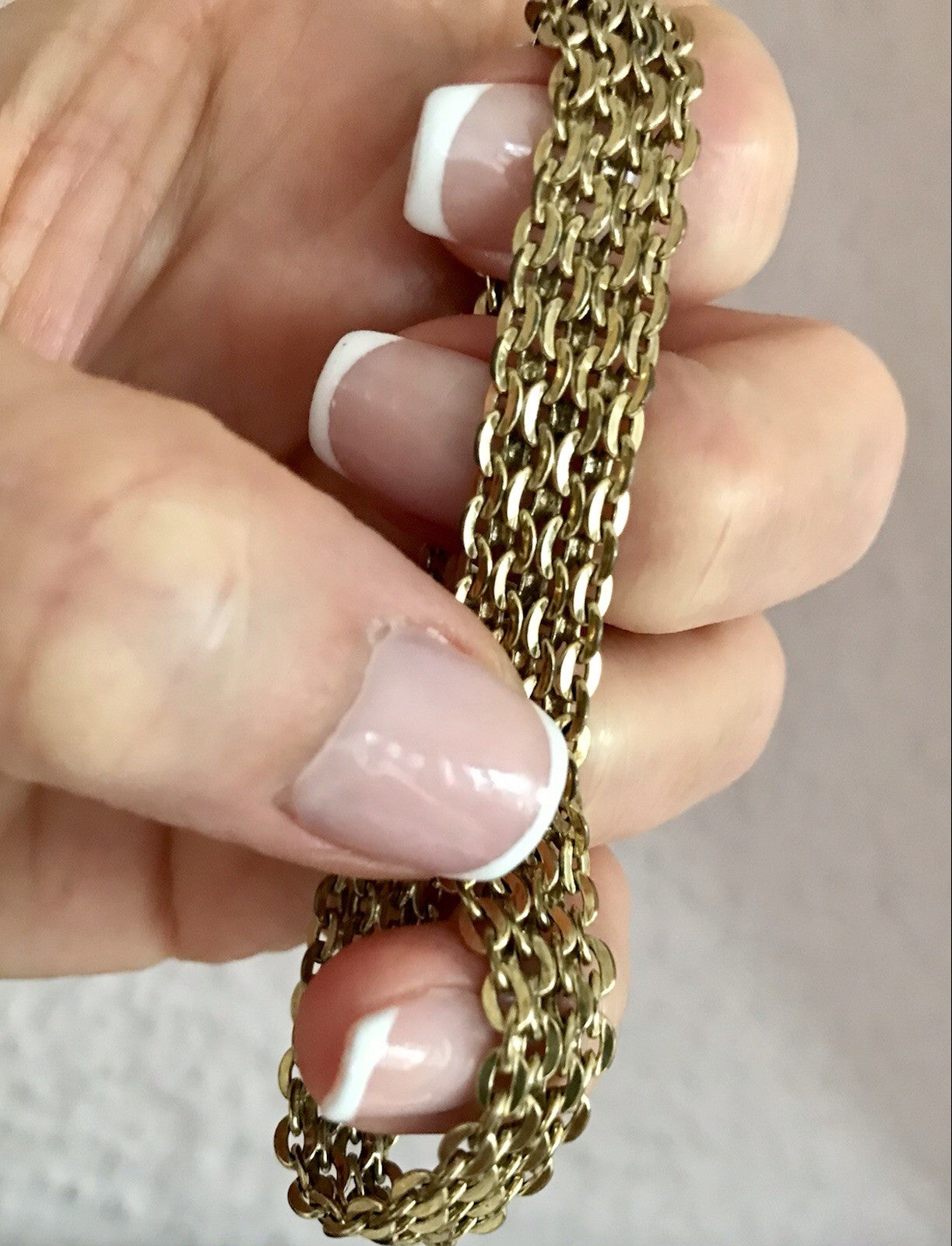 Vintage Teppicharmband Armband vergoldet Amerik. Doublè FBM