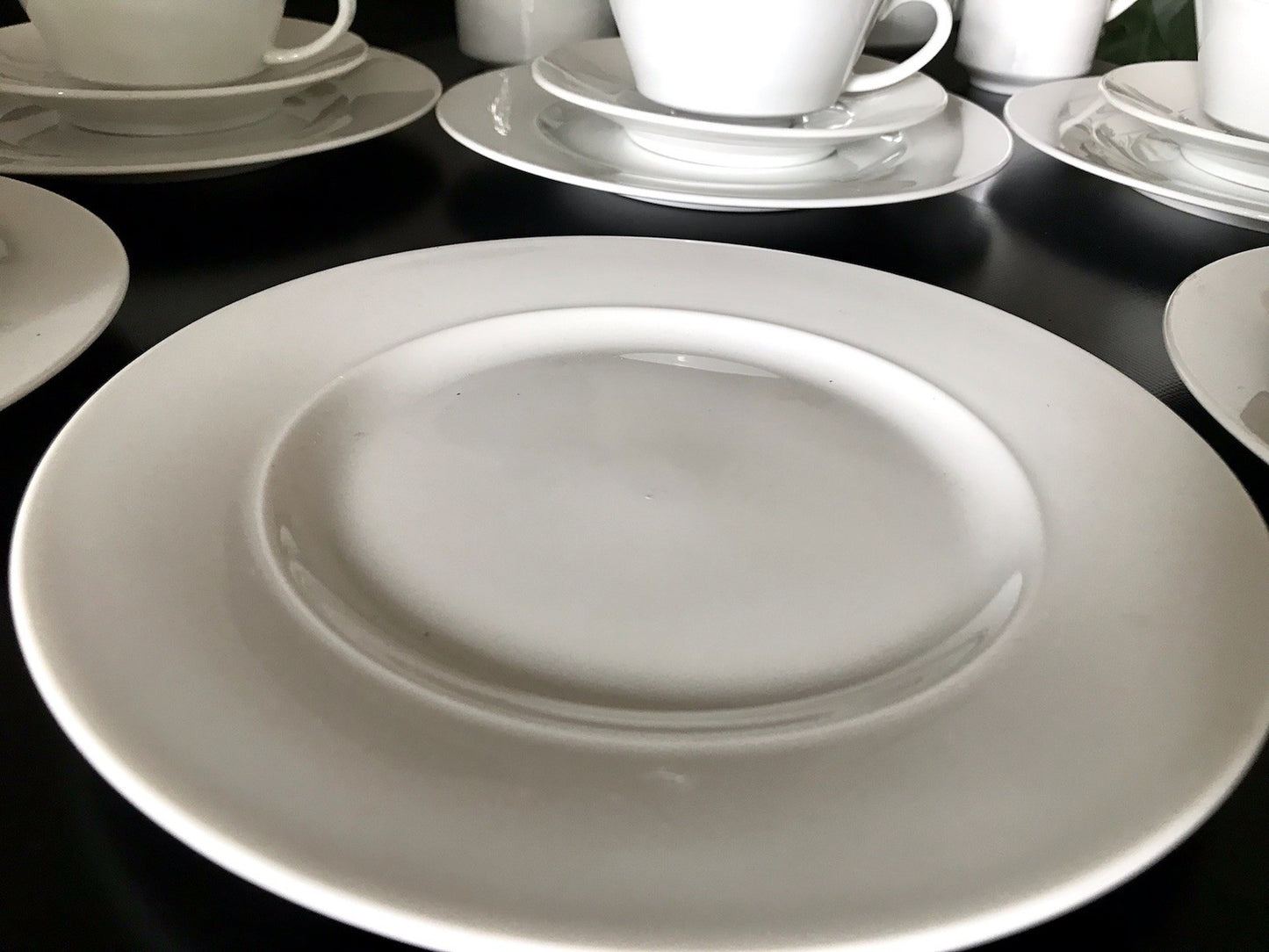Ak Kaiser Porzellan Kaffeeservice 6 Personen modernes schlichtes Design weiß