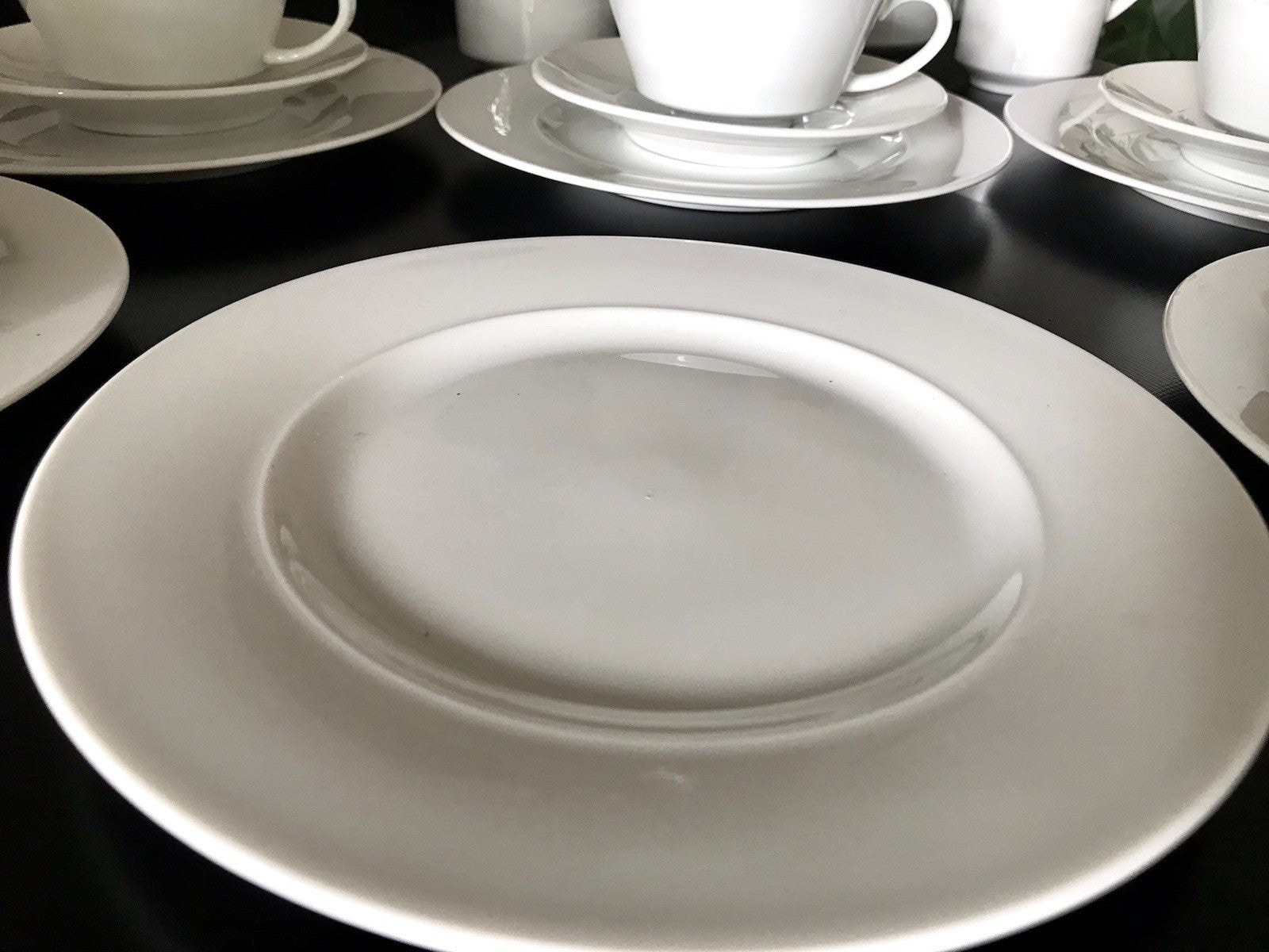 Ak Kaiser Porzellan Kaffeeservice 6 Personen modernes schlichtes Design weiß