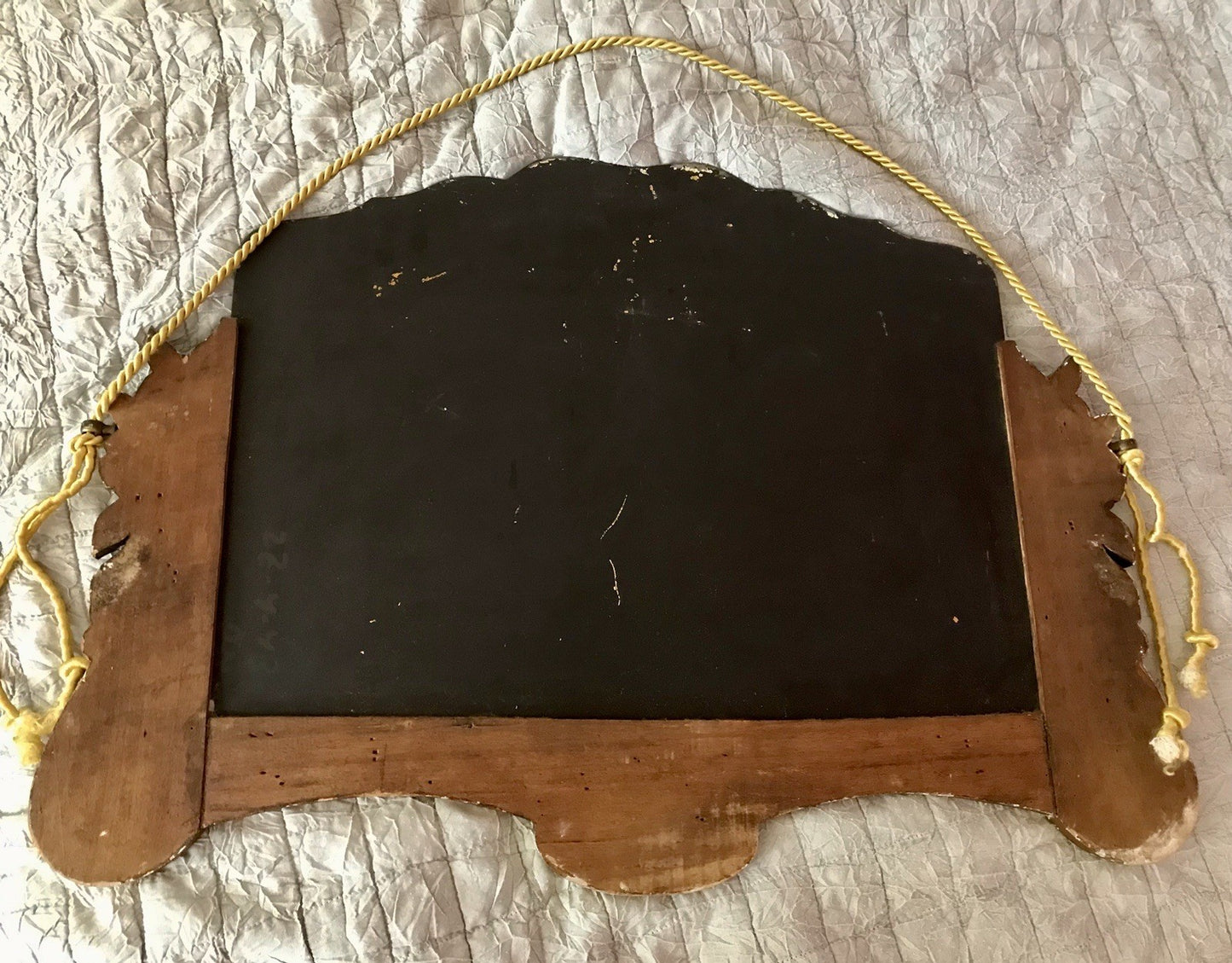 Antik französisch Spiegel facettiert ~1900 Art Noveau Holz Wandspiegel gold