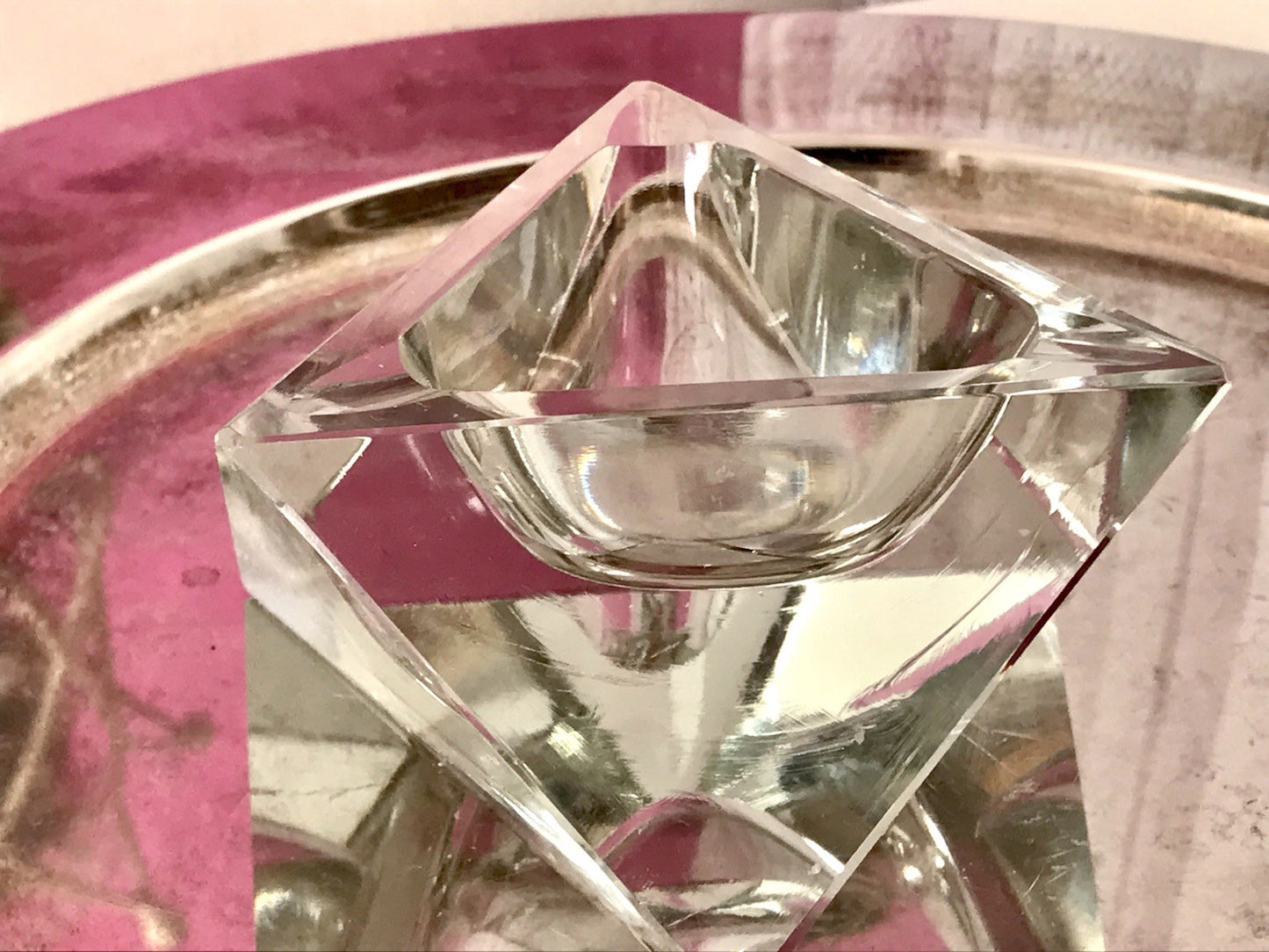 Art Déco Aschenbecher Designer  Ascher farblos Kristallglas EDEL Franz Burkert?