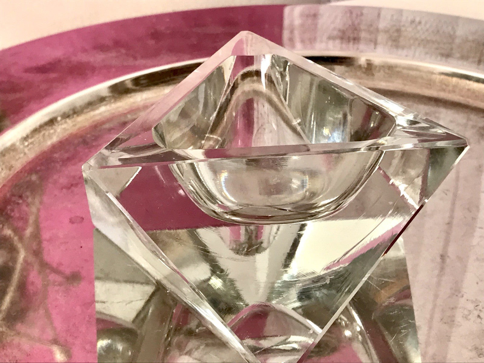 Art Déco Aschenbecher Designer  Ascher farblos Kristallglas EDEL Franz Burkert?