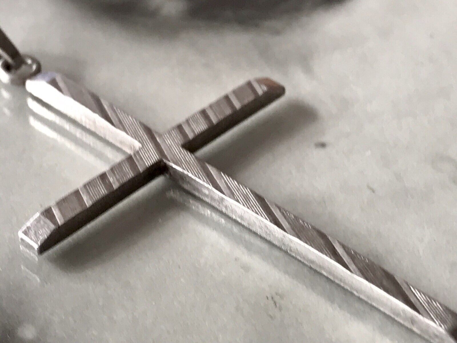 alt schöne Form 925 Silber Kreuz Anhänger Kettenanhänger