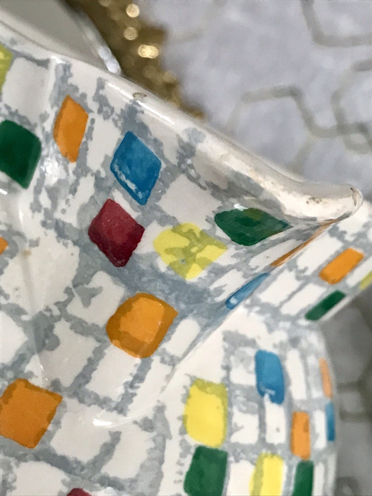 Antik alt Keramik Kanne Krug Schramberg? Dekor Coktail