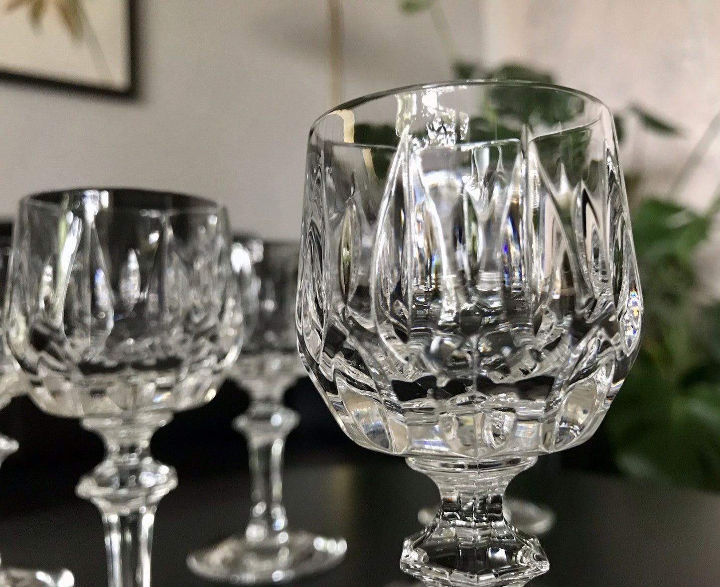 Vintage 6 edel Schnapsgläser Likör Gläser Kristallglas geschliffen Nachtmann