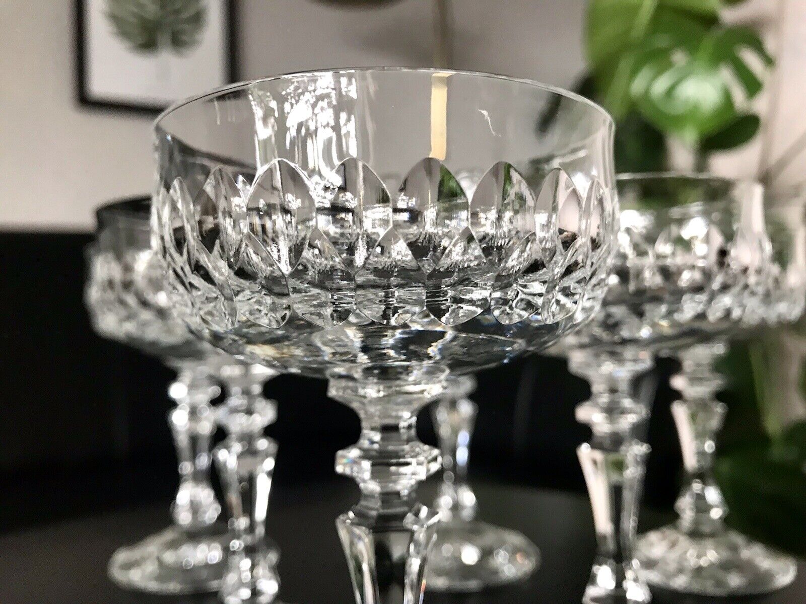 Vintage 6 EDEL Likörschalen Likörgläser Glas Kristallglas