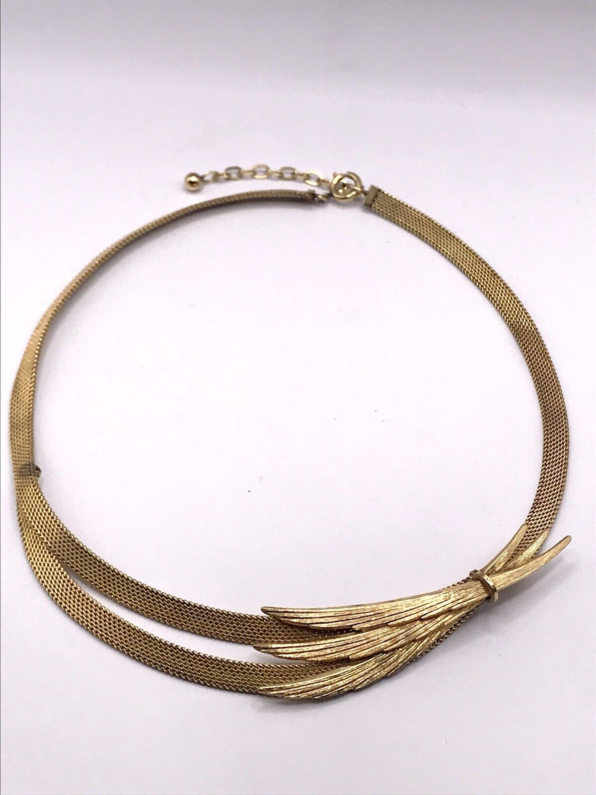 Vintage 50er 60er Collier Halskette Amerik. Doublè gold Choker Statement SCHÖN!