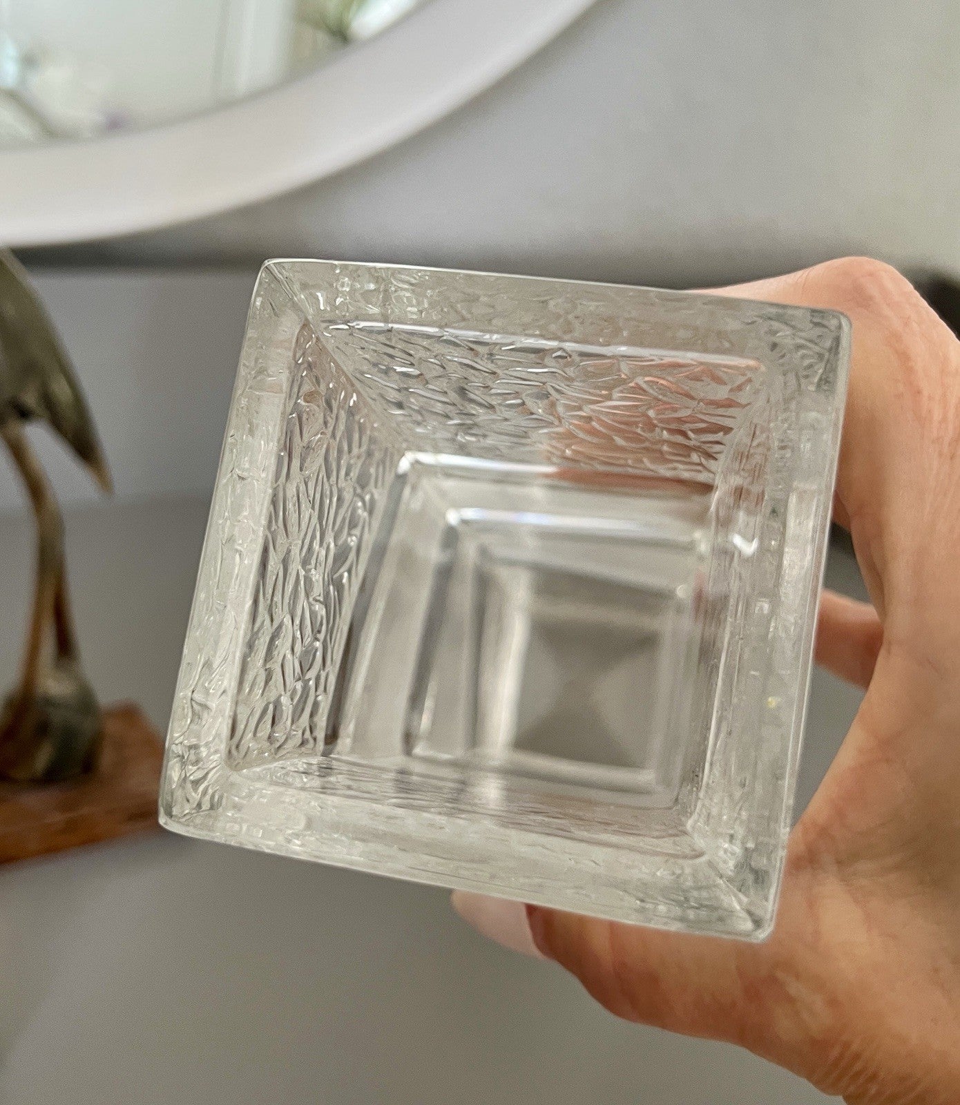 Vintage Peill&Putzler 60er 70er Glas Vase Blockvase Glasvase Polar schwer