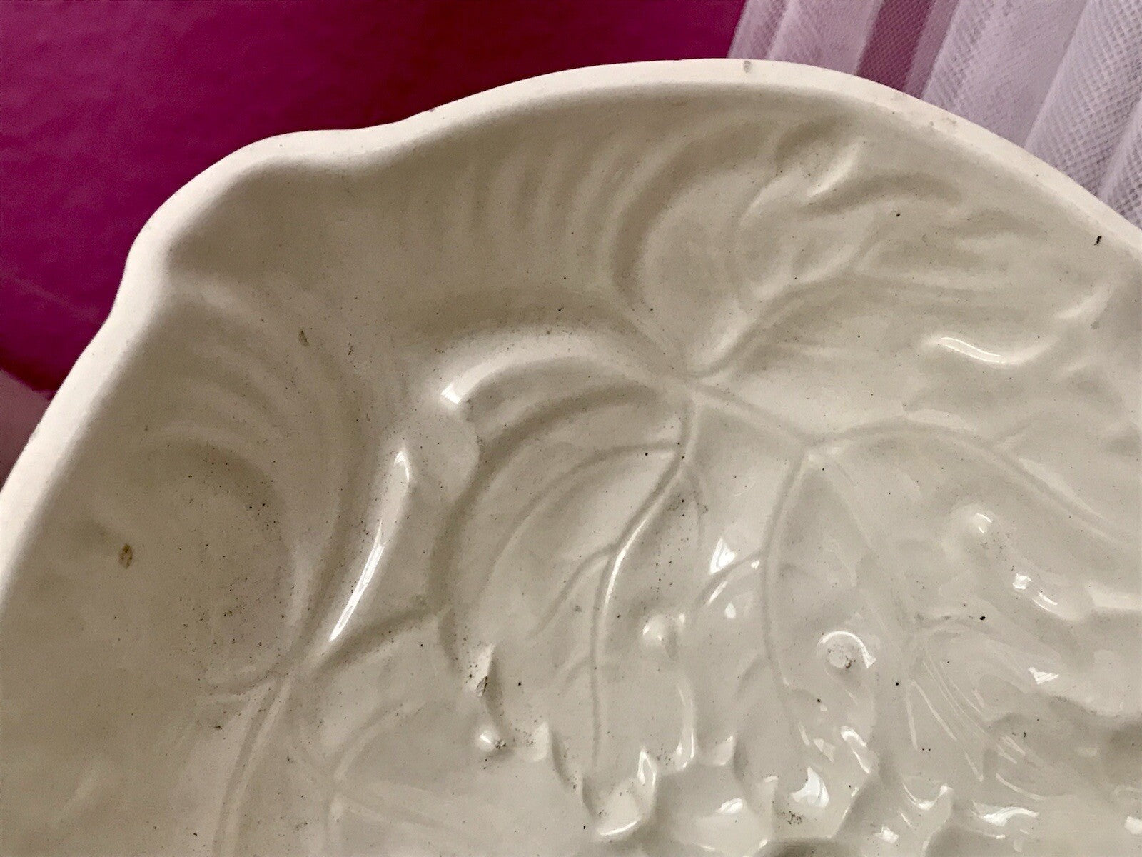 Antik Keramik Puddingform Erdbeere creme