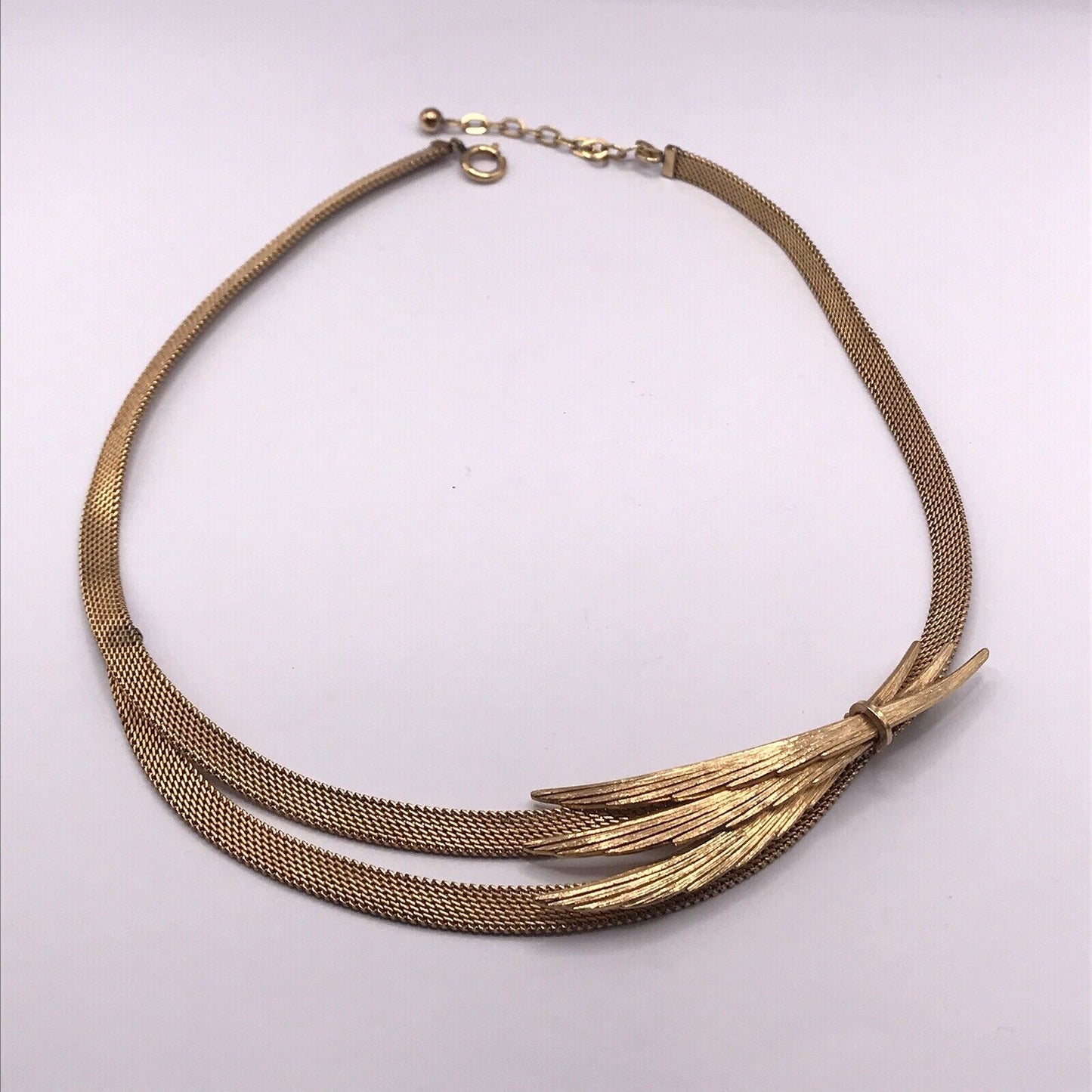 Vintage 50er 60er Collier Halskette Amerik. Doublè gold Choker Statement SCHÖN!