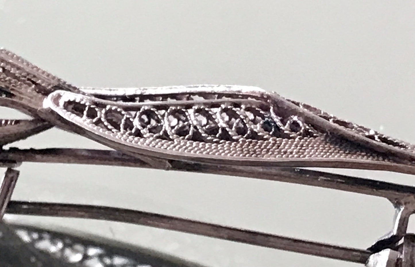 Antik filigran Blüte Blume 2in1 Anhänger Kettenanhänger Brosche Silber